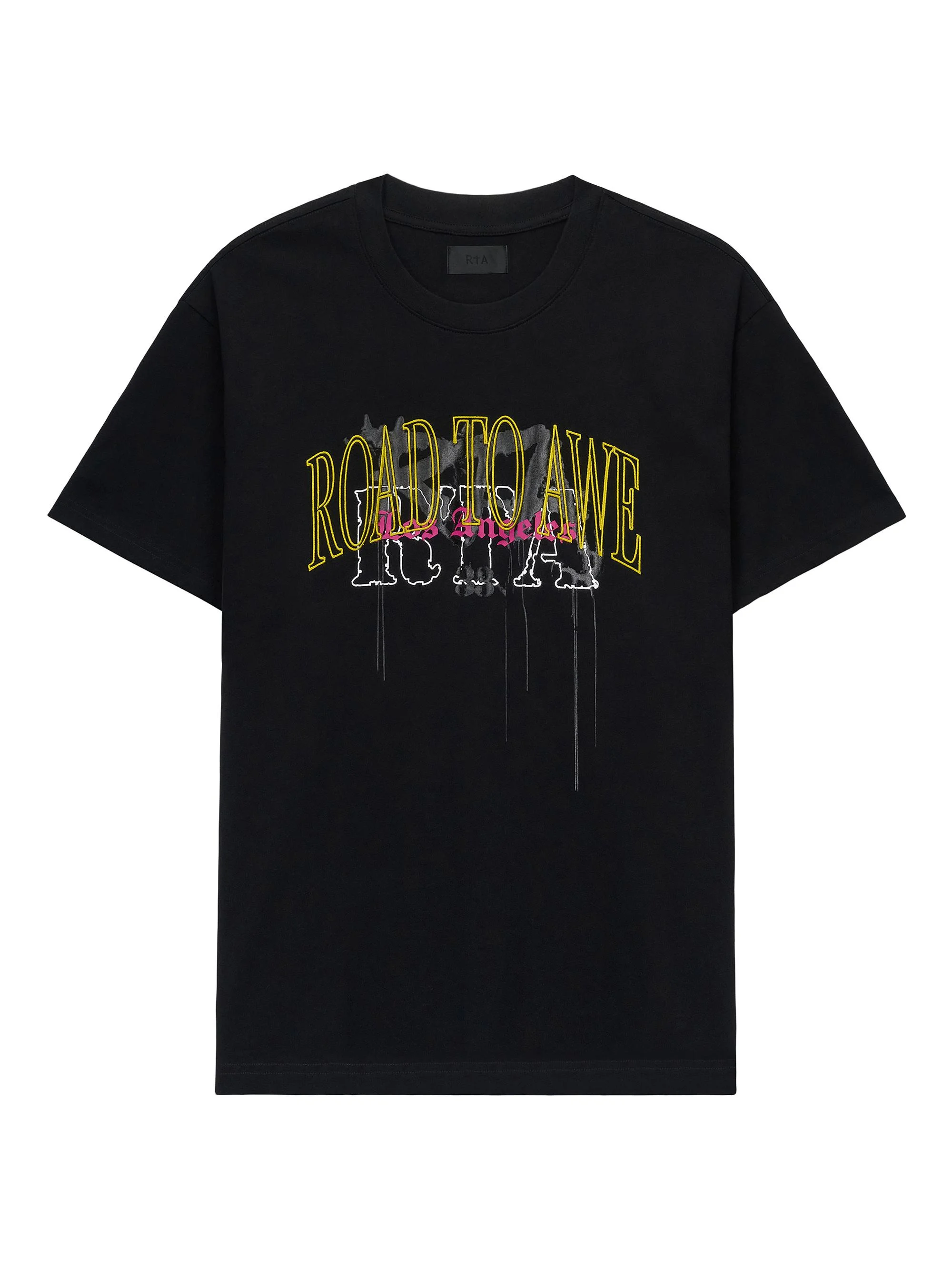 Men's Chaparral Colin Oversized Cotton Crewneck T-Shirt - Black Mixed Logo - 1