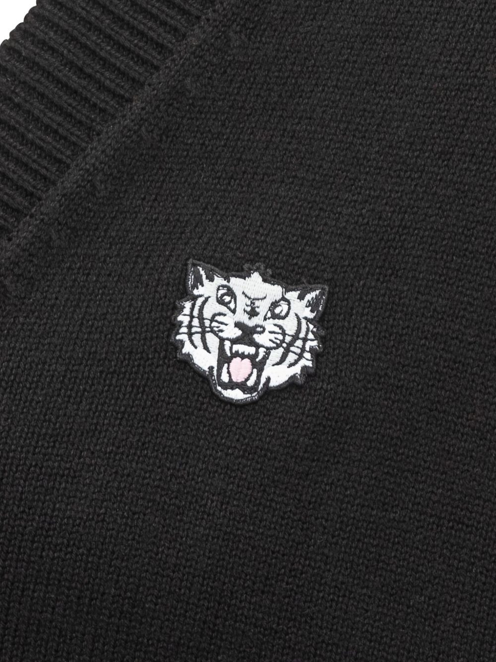 Happy Tiger-embroidered cardigan - 4