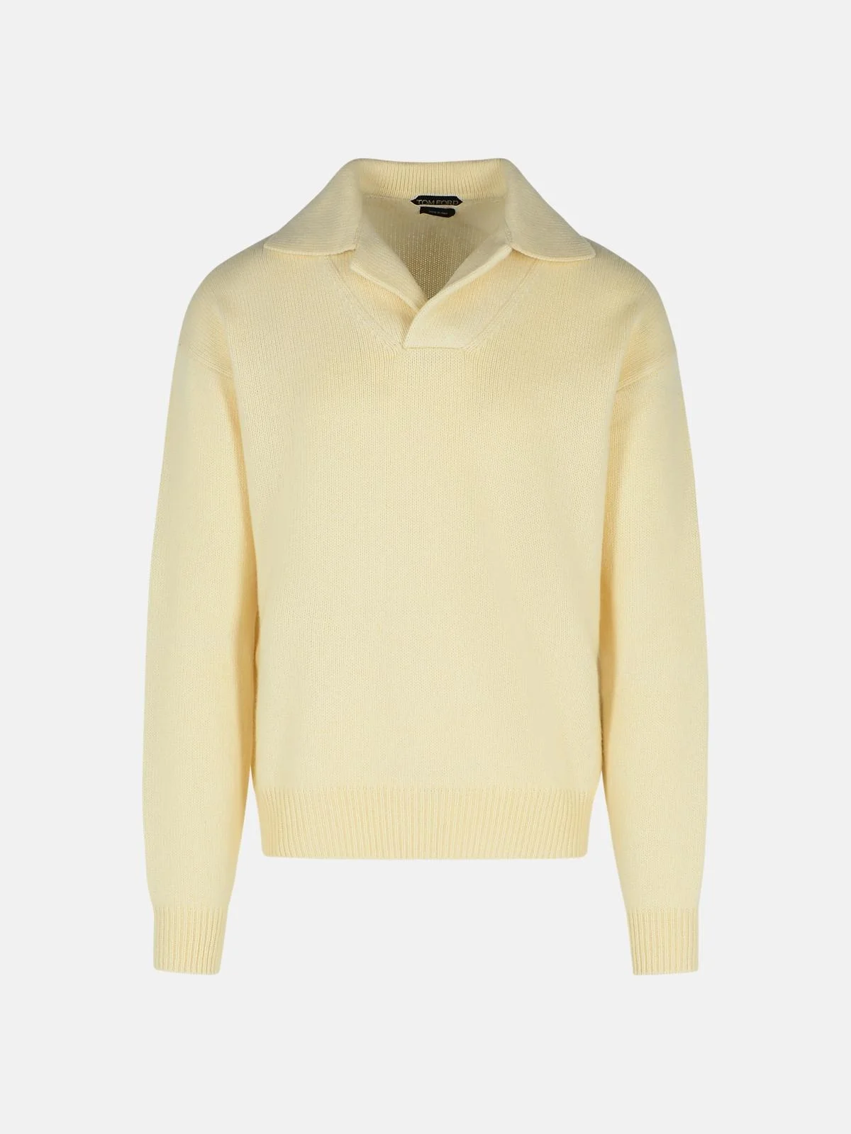 CREAM CASHMERE BLEND SWEATER - 1