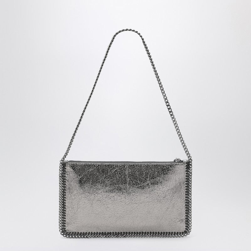 Stella Mccartney Falabella Grey Metallic Clutch Shoulder Bag Women - 2