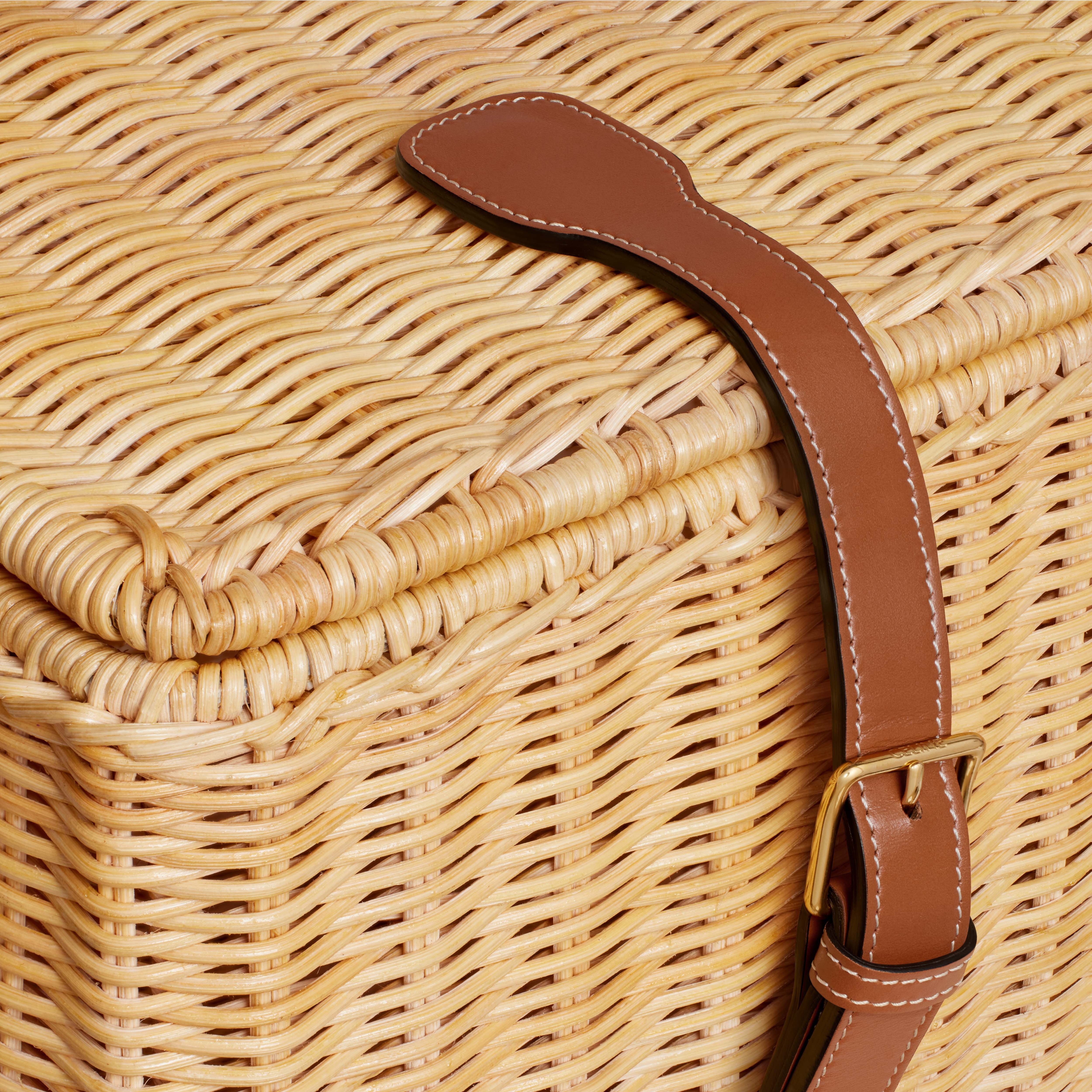 Dog toys box in wicker and calfskin - 4