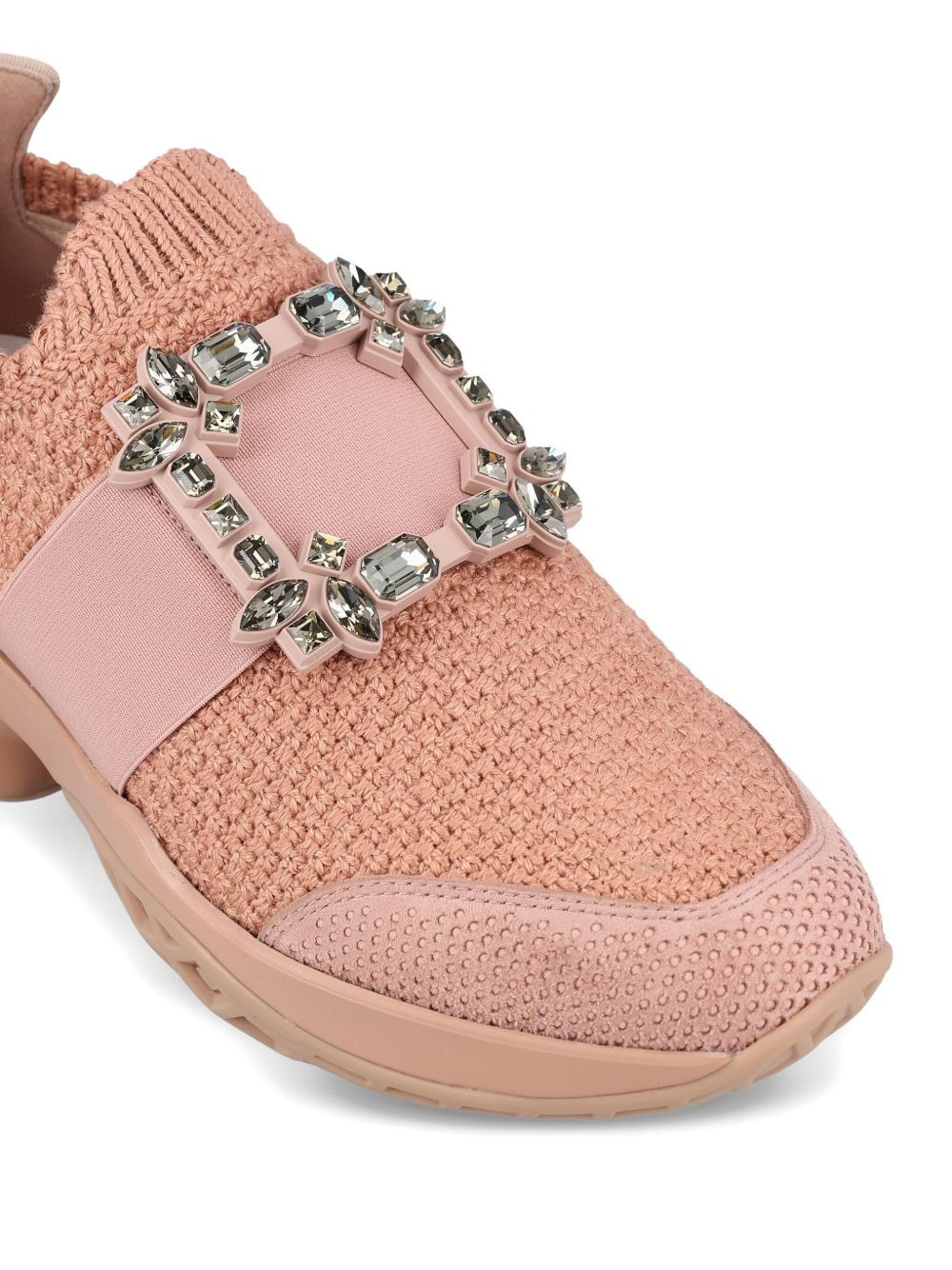 crystal-embellished buckle sneakers - 3