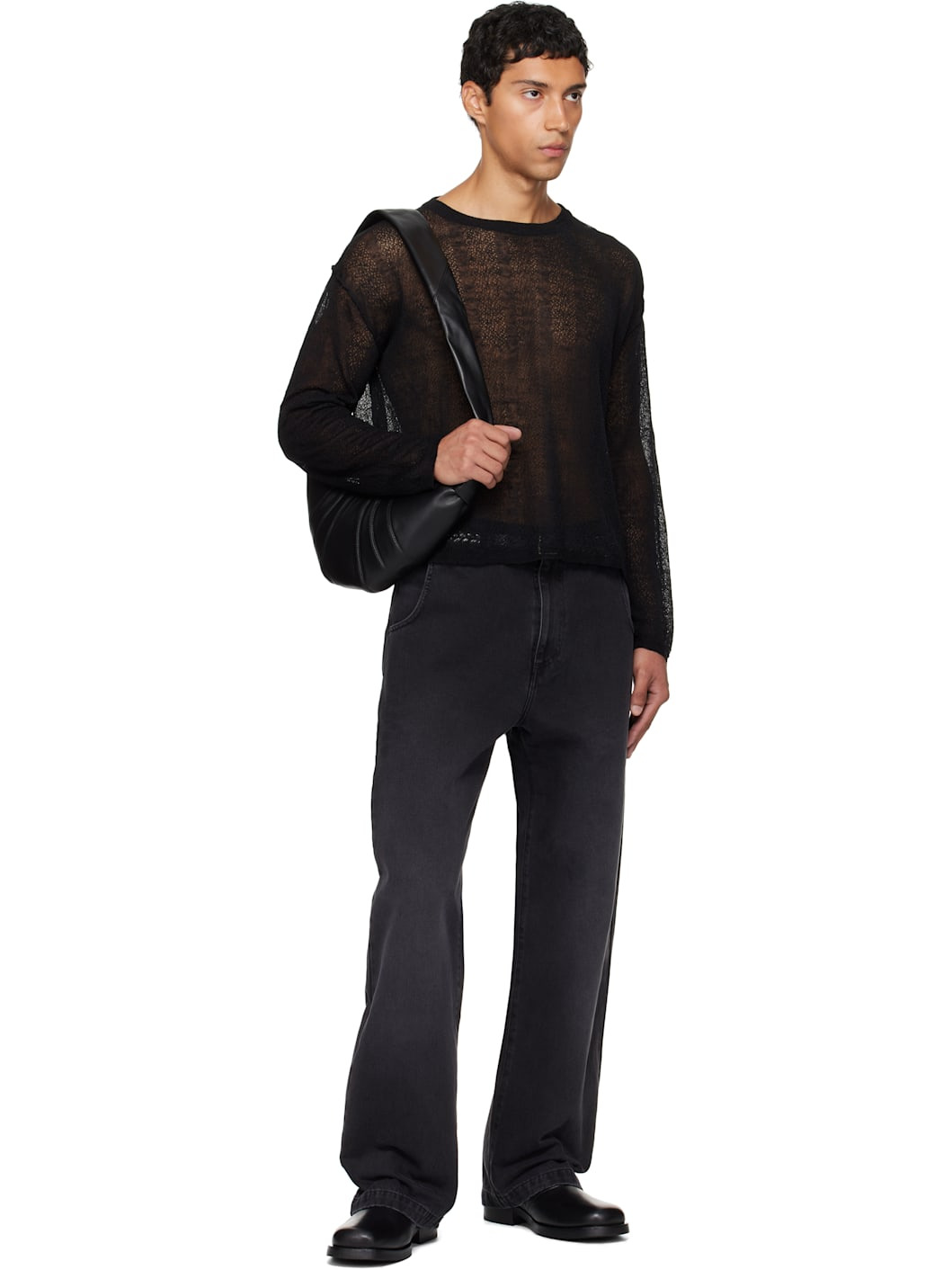 Black Straight Cut Jeans - 5