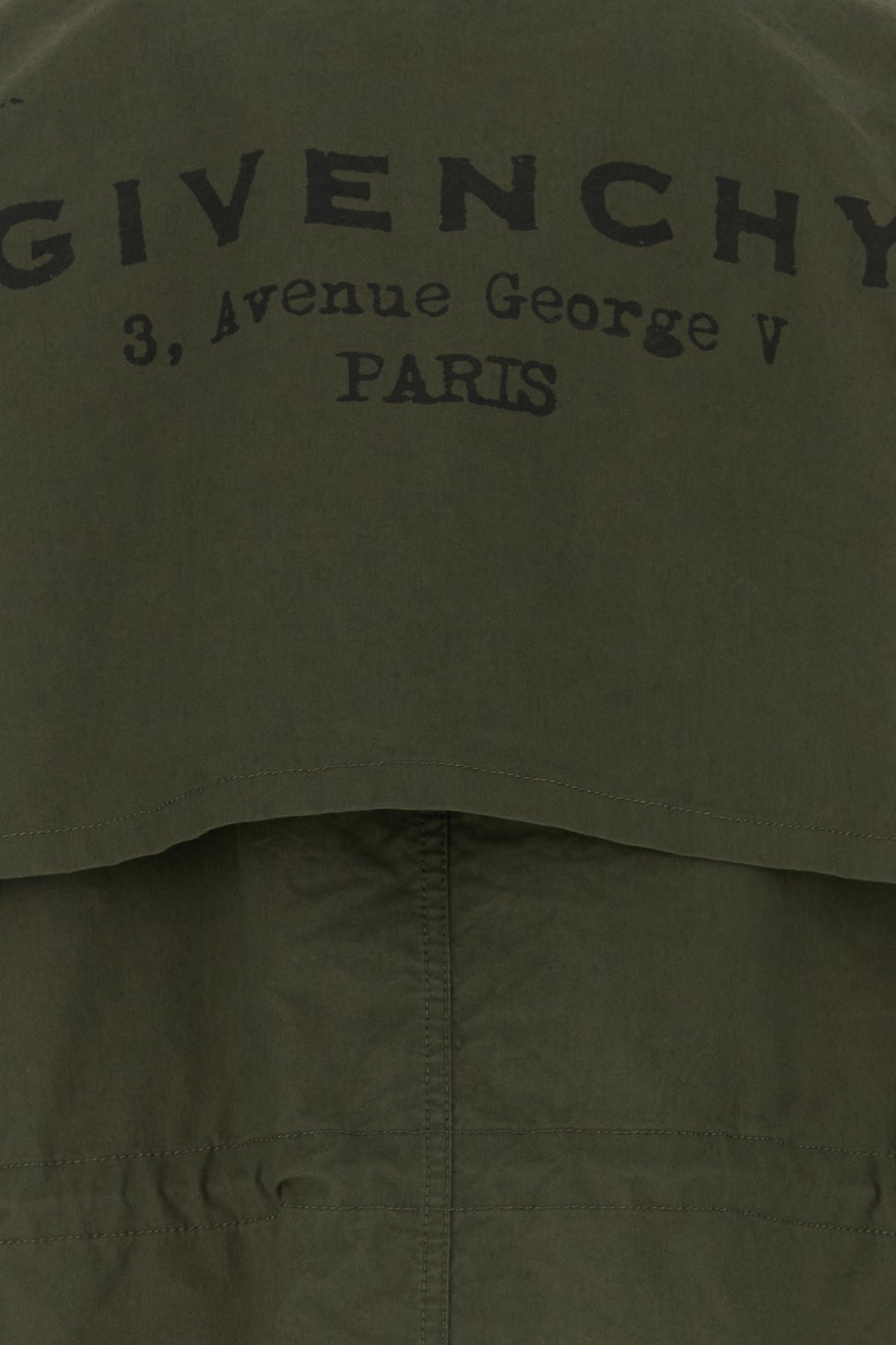 Olive green cotton blend parka - 5