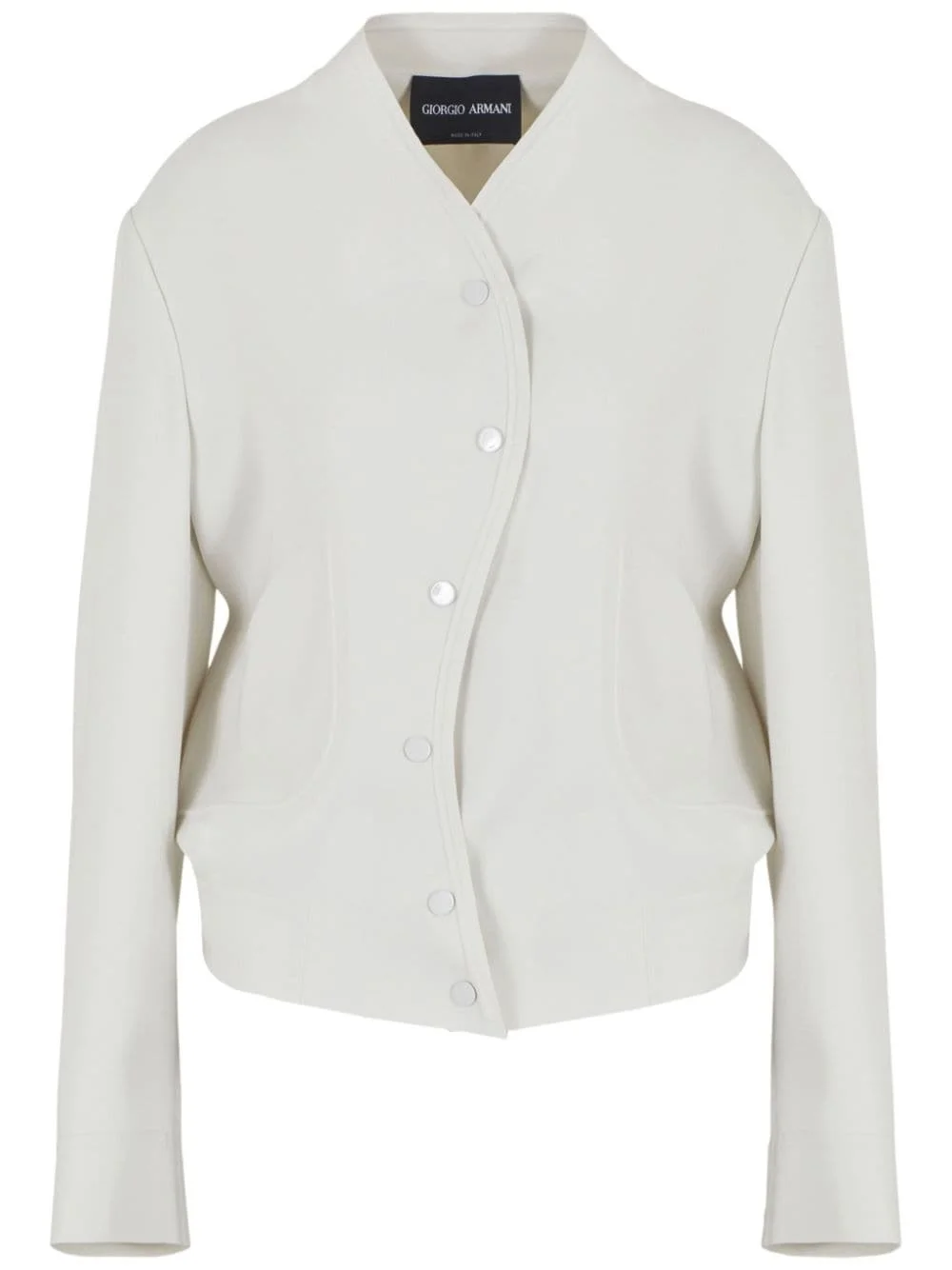 collarless drop-shoulder jacket - 1