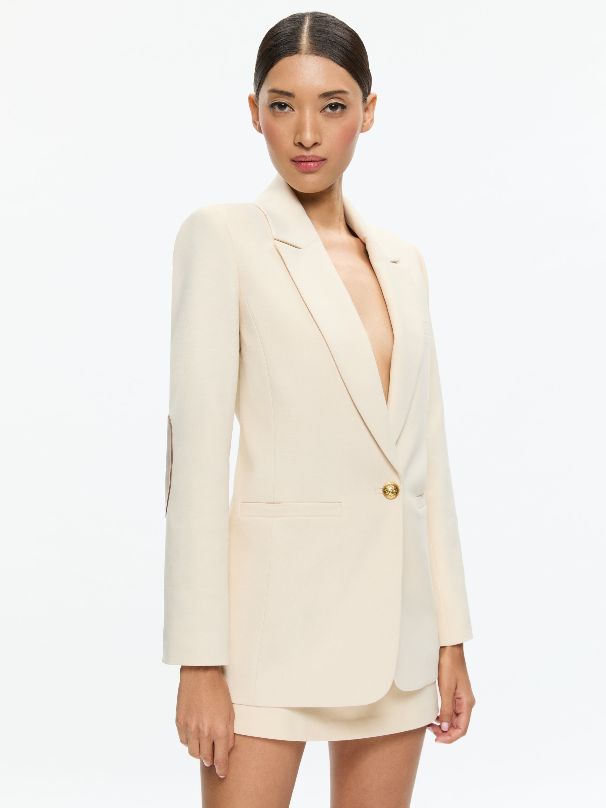 BILLIE ELBOW PATCH BOXY BLAZER - 1