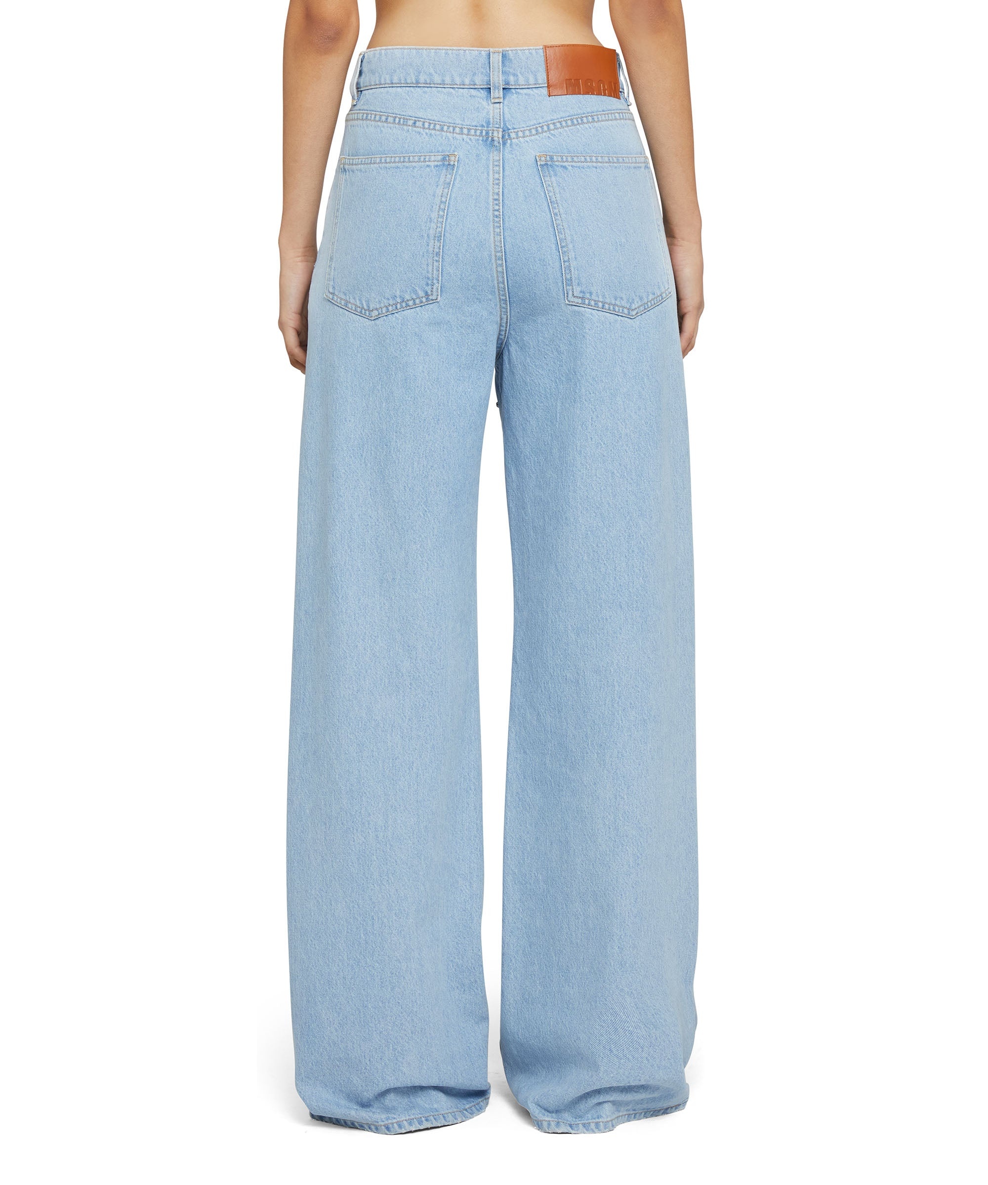 Straight cut jeans with applied jewels - 2