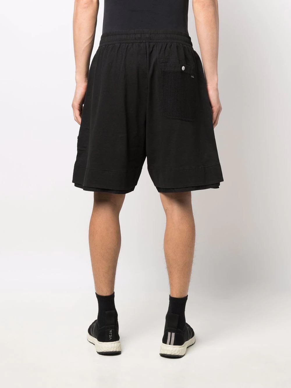 drawstring cargo shorts - 4