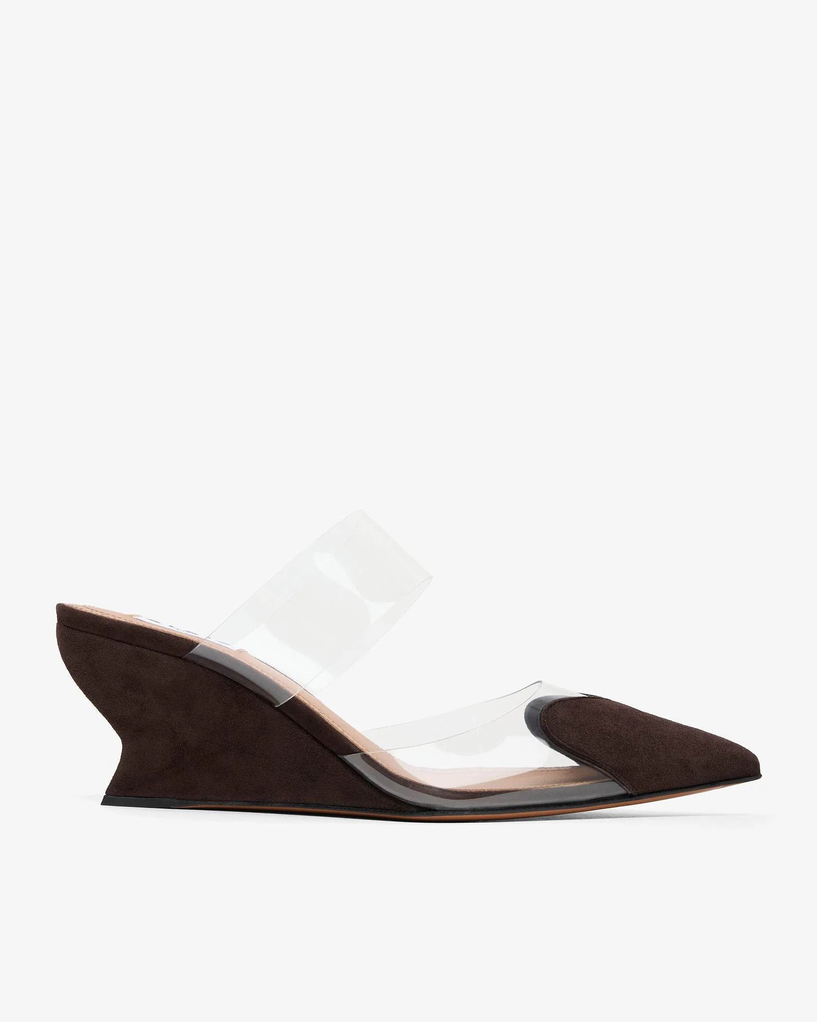 Coeur 60 brown suede wedge mules - 1