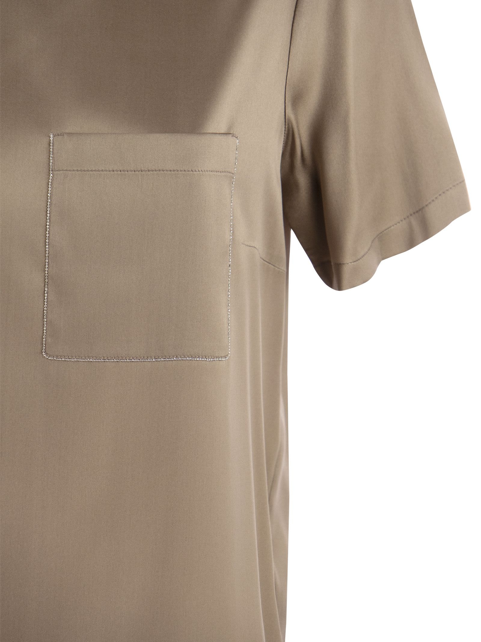 Peserico - Peserico Women Silk Satin T-Shirt - 4
