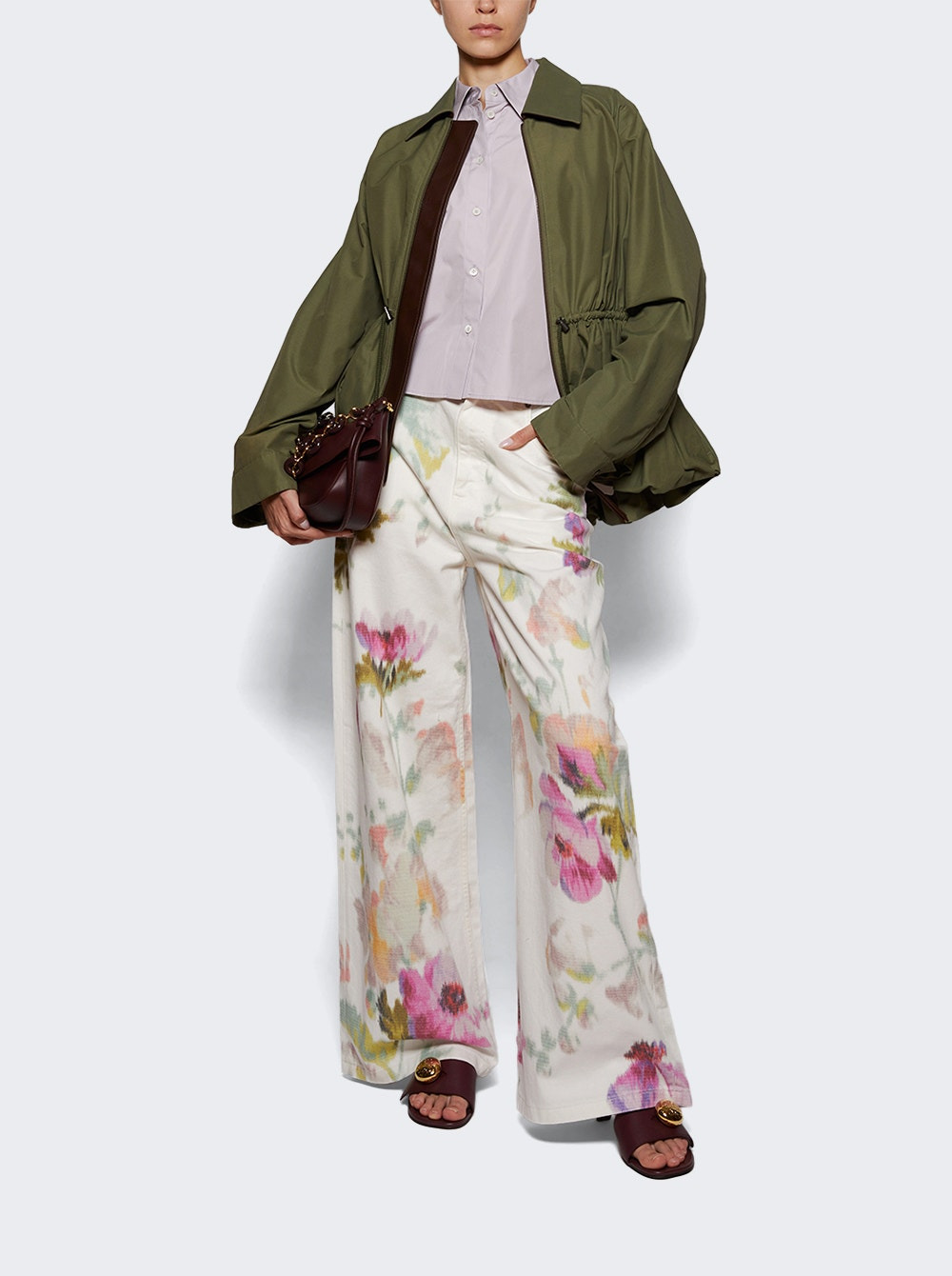 Cotton Blend Jacket Khaki Green - 5