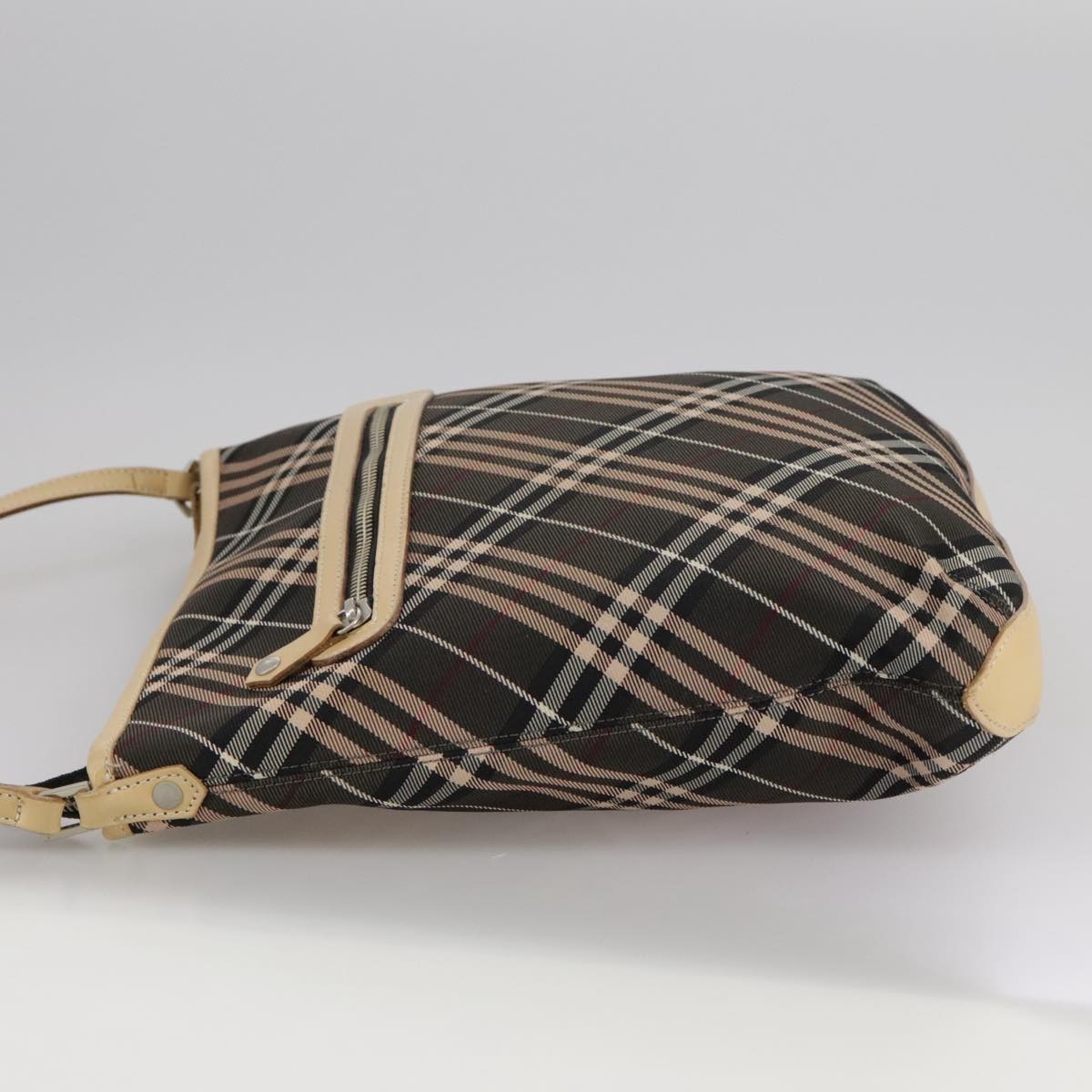 Burberry Nova Check Blue Label Shoulder Bag Canvas Brown - 4