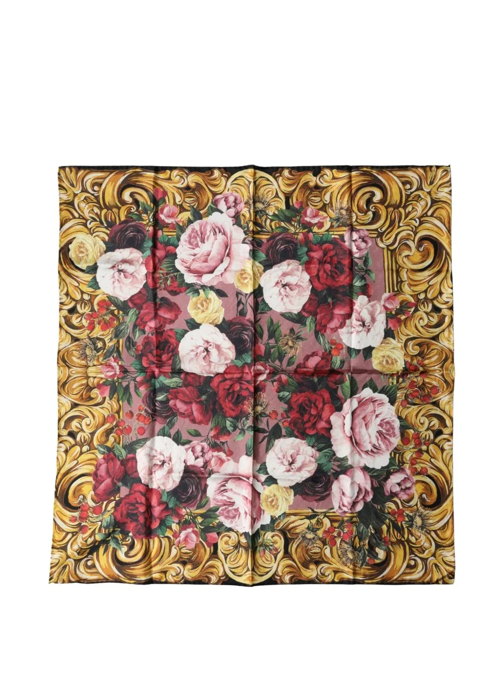 floral-print silk scarf - 1