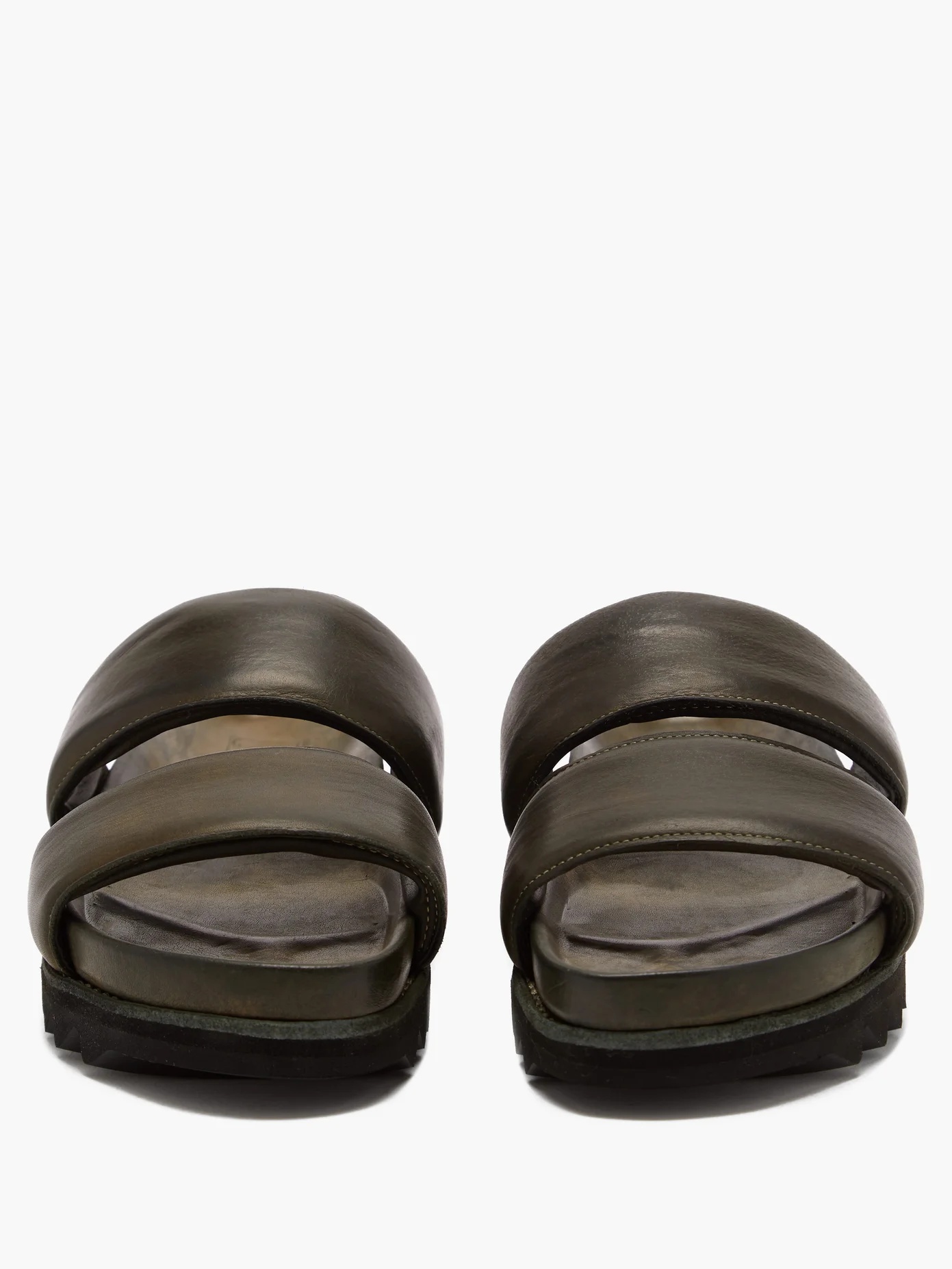 Ridged-sole leather sandals - 5