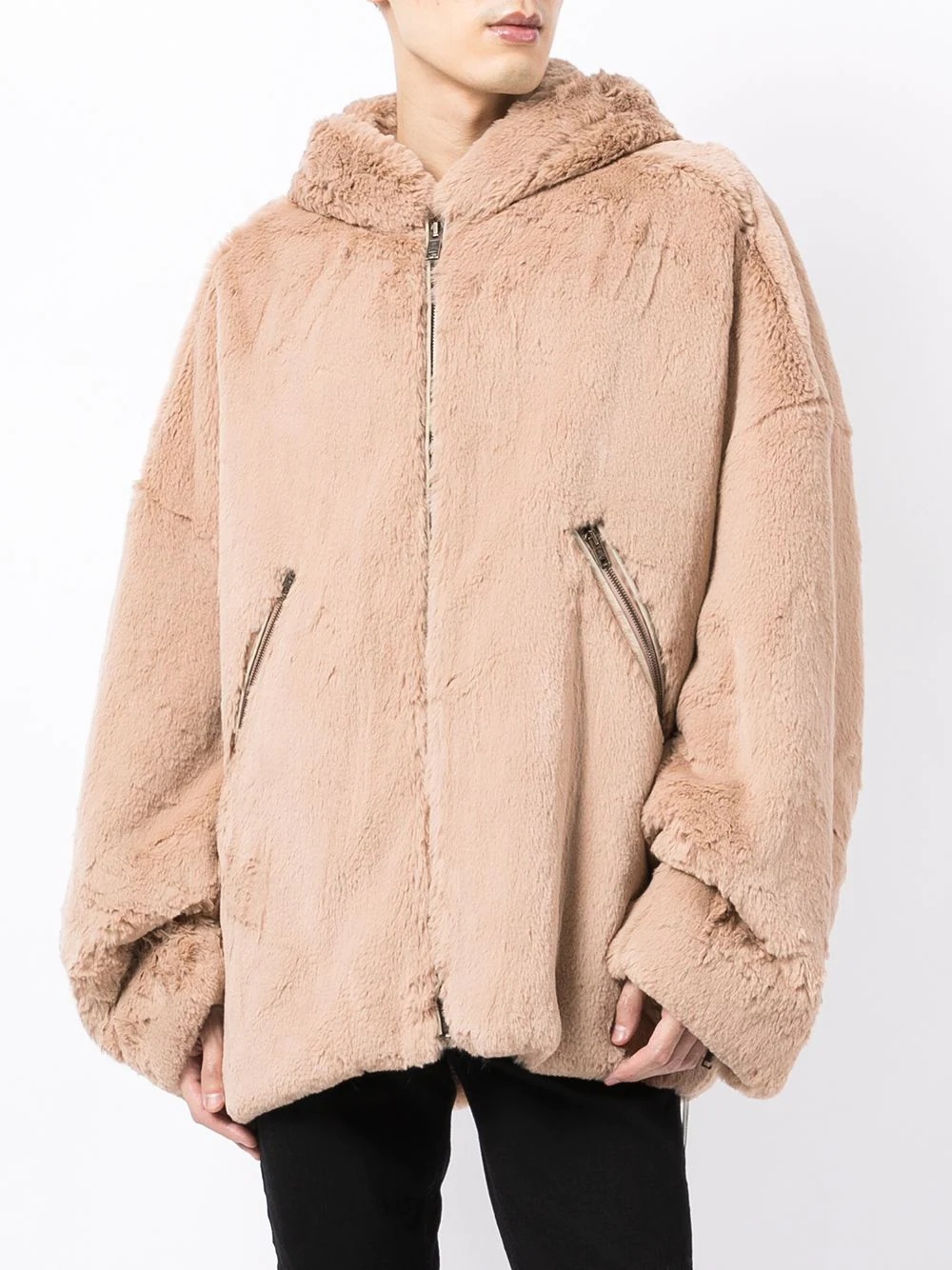 shearling zip jacket - 3