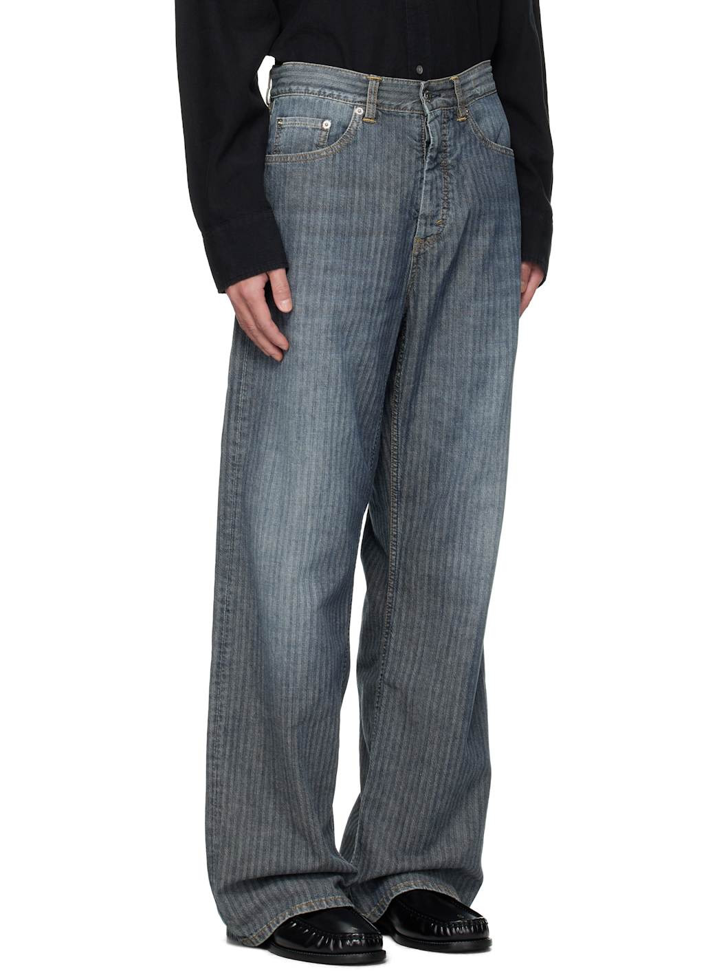 Blue Loose-Fit Criss Jeans - 2
