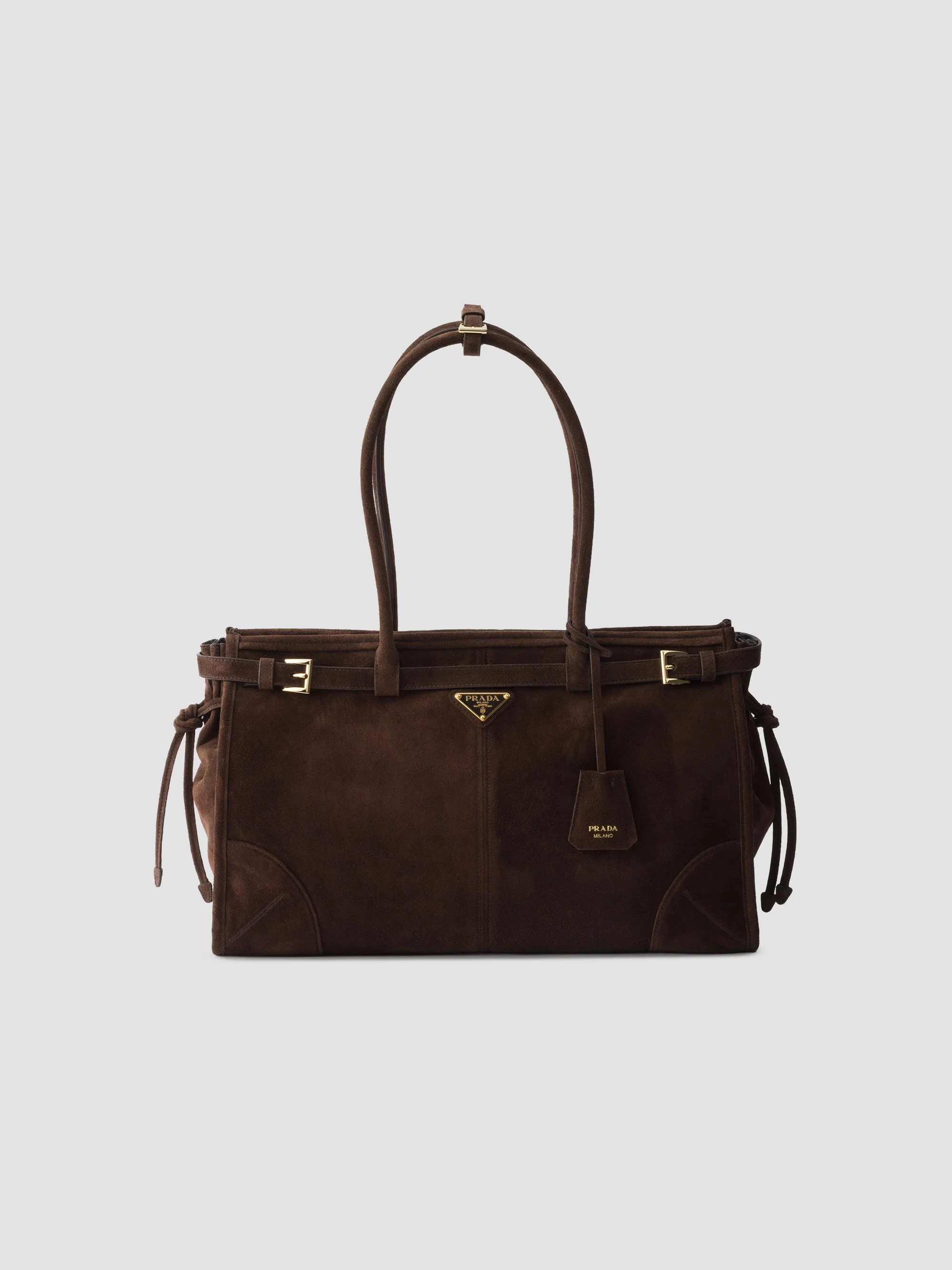 Women's Bonnie Large Suede Tote Bag - Brown - 1
