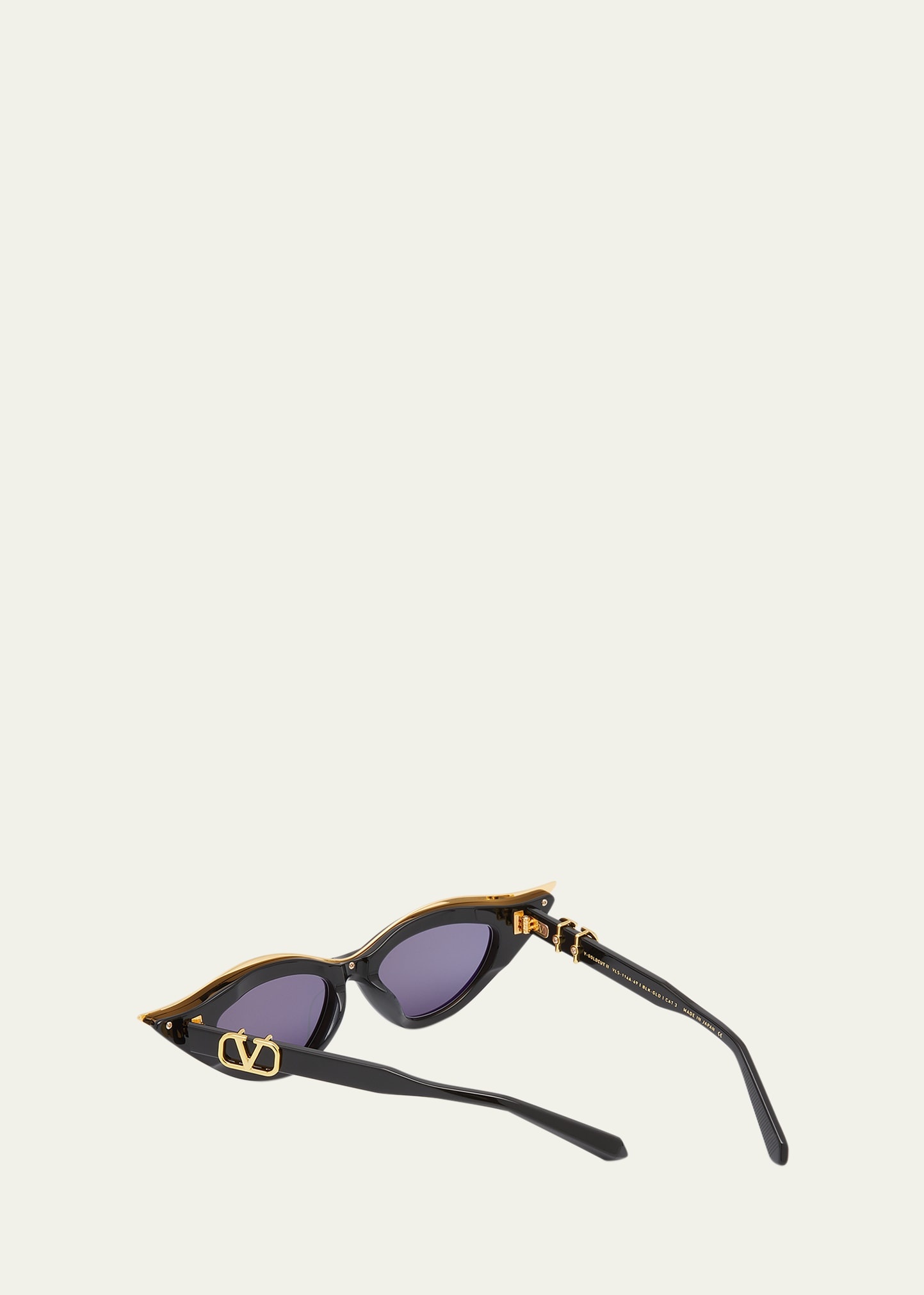 V Goldcut II Acetate & Titanium Cat-Eye Sunglasses - 3