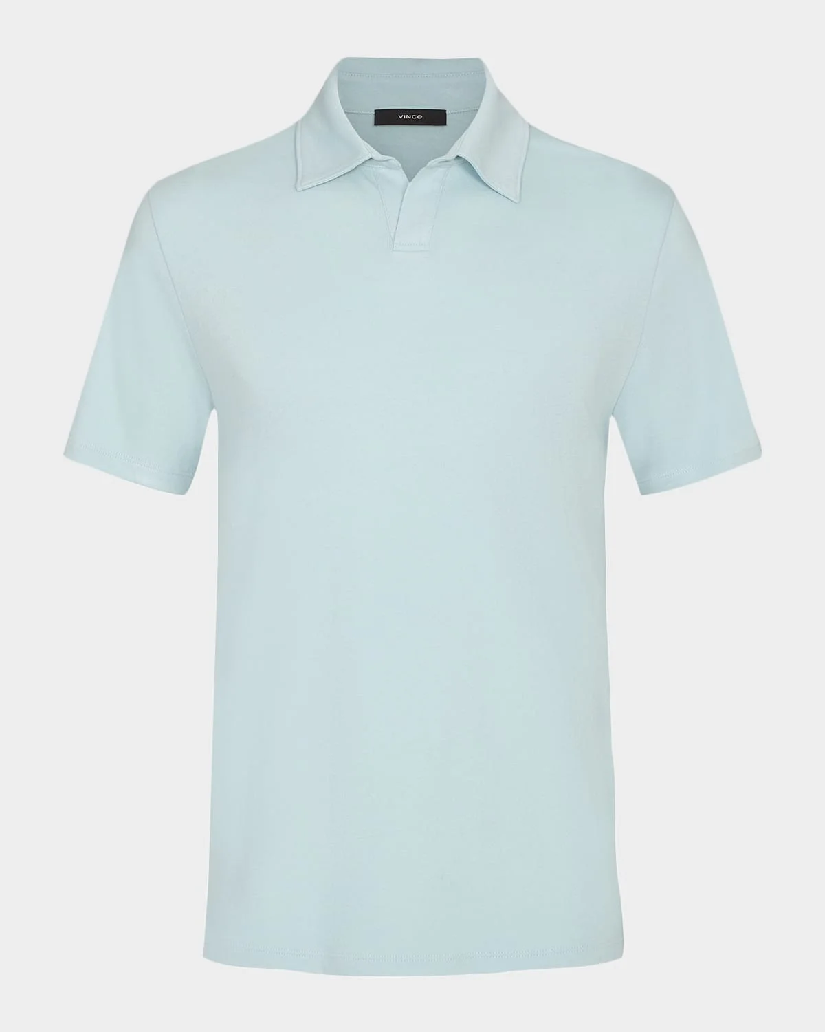 Men's Cotton Knit Johnny Collar Polo Shirt - 1