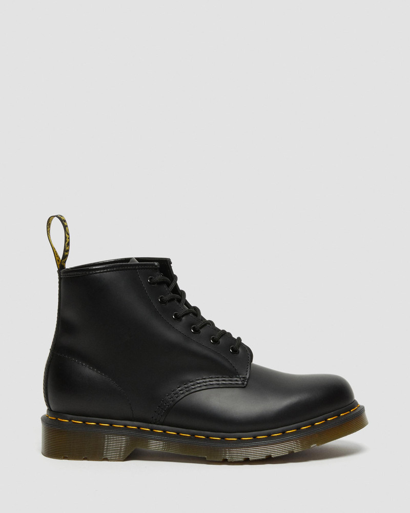 101 Yellow Stitch Smooth Leather Ankle Boots - 1