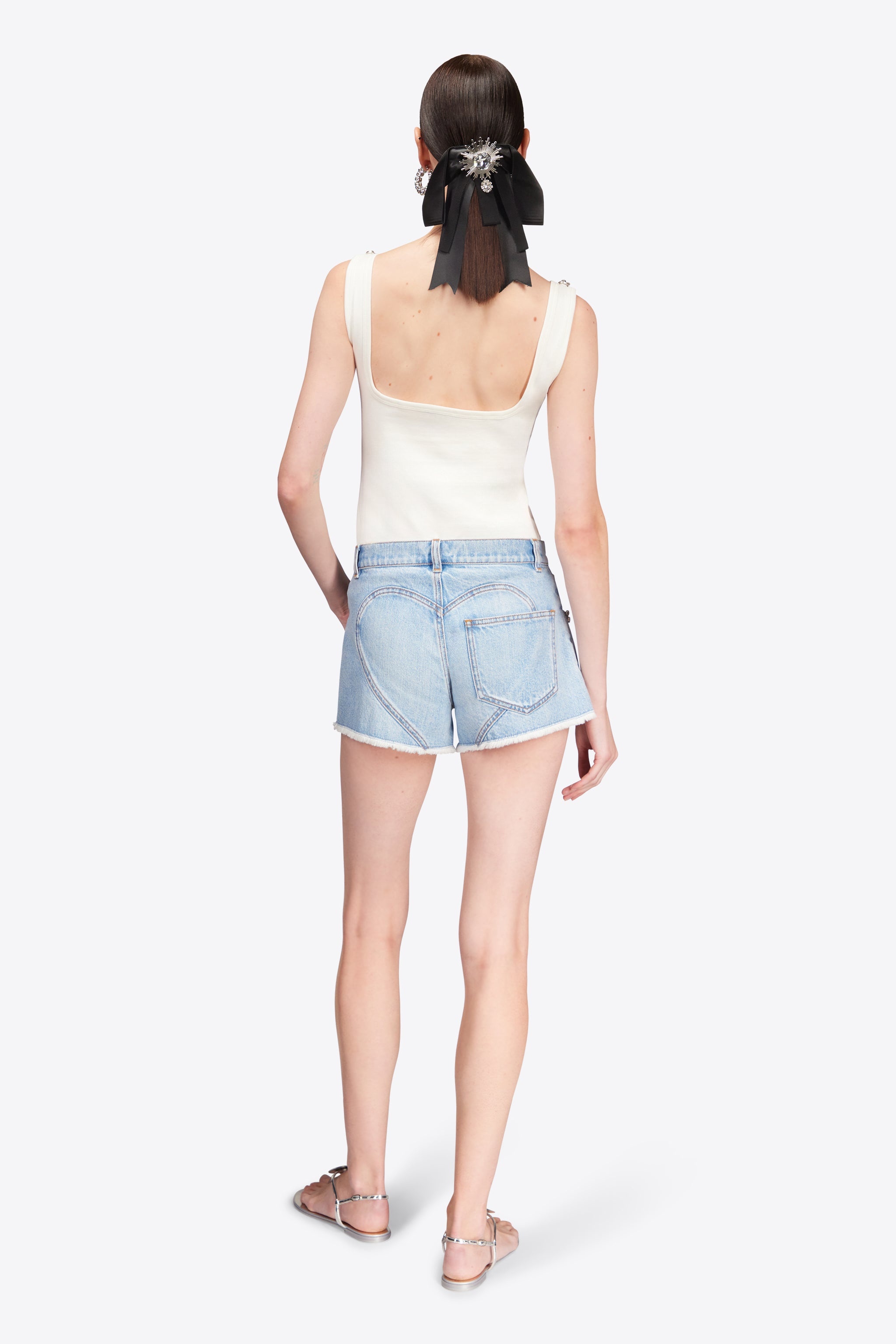 CRYSTAL POCKET JEAN SHORT - 7