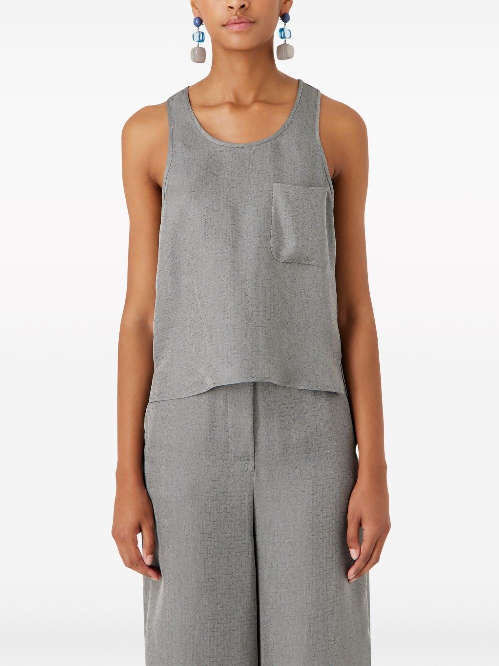 geometric-motif tank top - 2