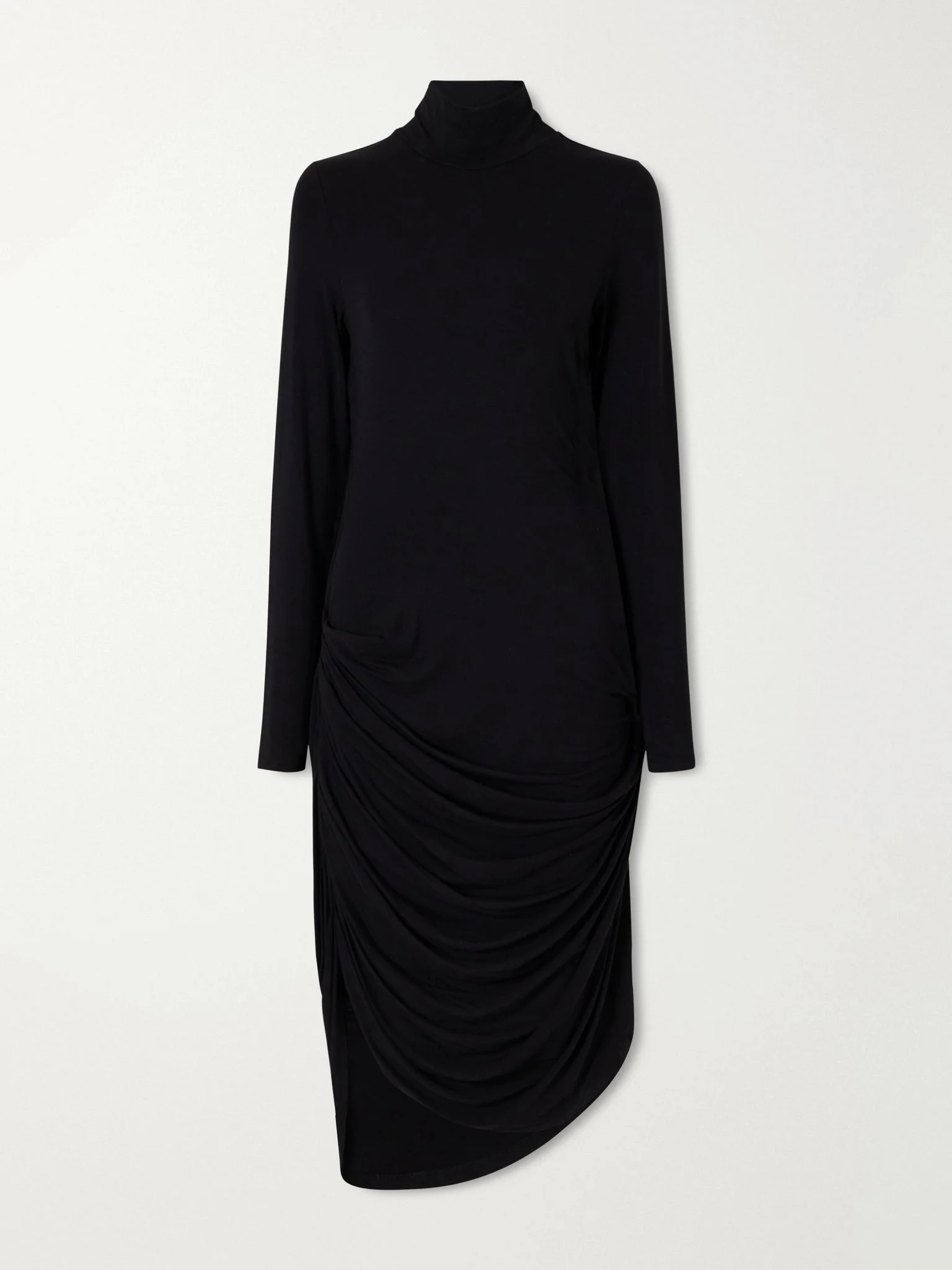 Imogen jersey turtleneck midi dress Black - 1