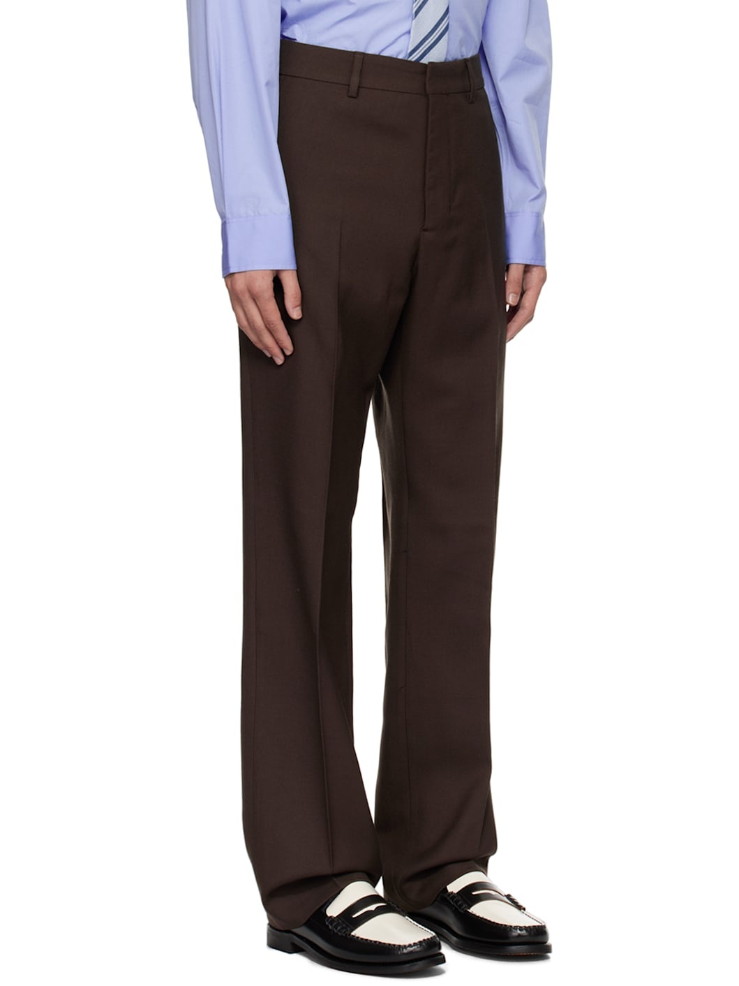 Brown Straight-Fit Trousers - 2