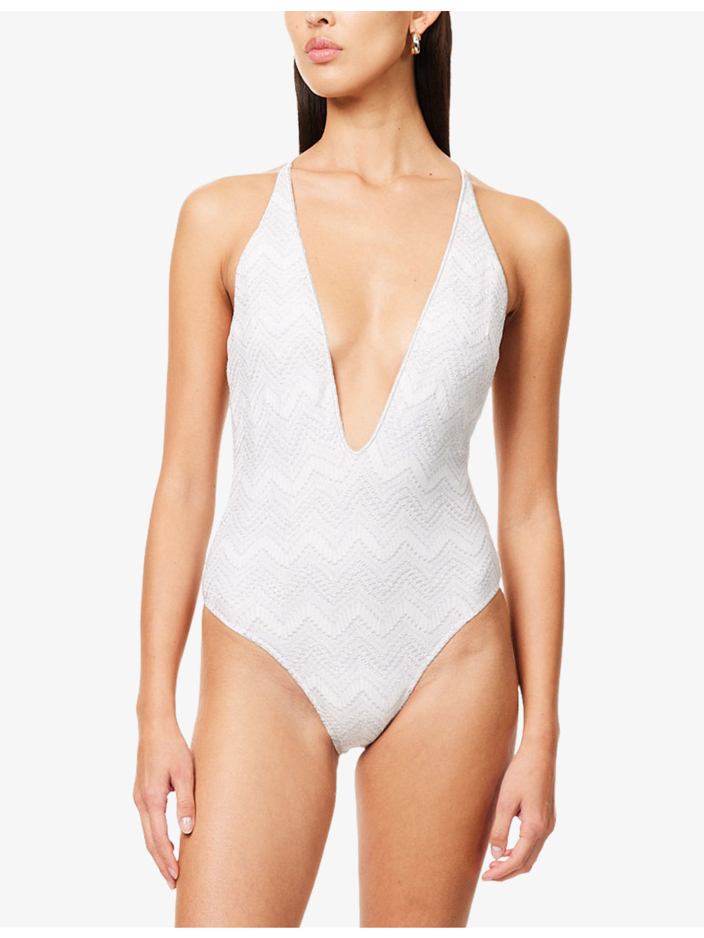 Miss 3D Chevron Zig-Zag Swimsuit - 2