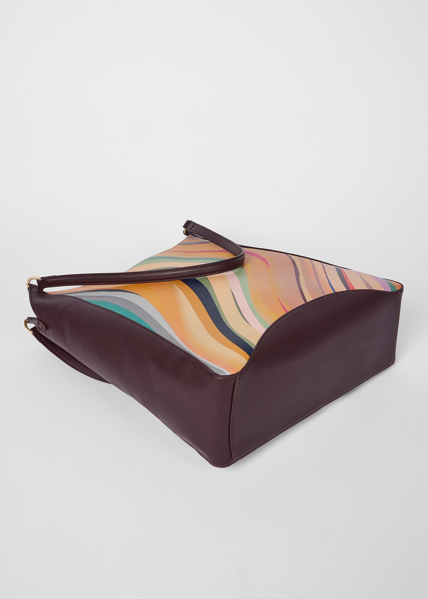 Women's 'Dusky Swirl' Leather Shopper Bag - 5