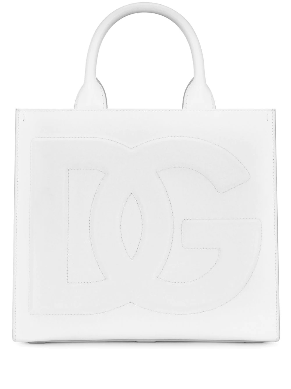 embossed-logo leather tote bag - 1