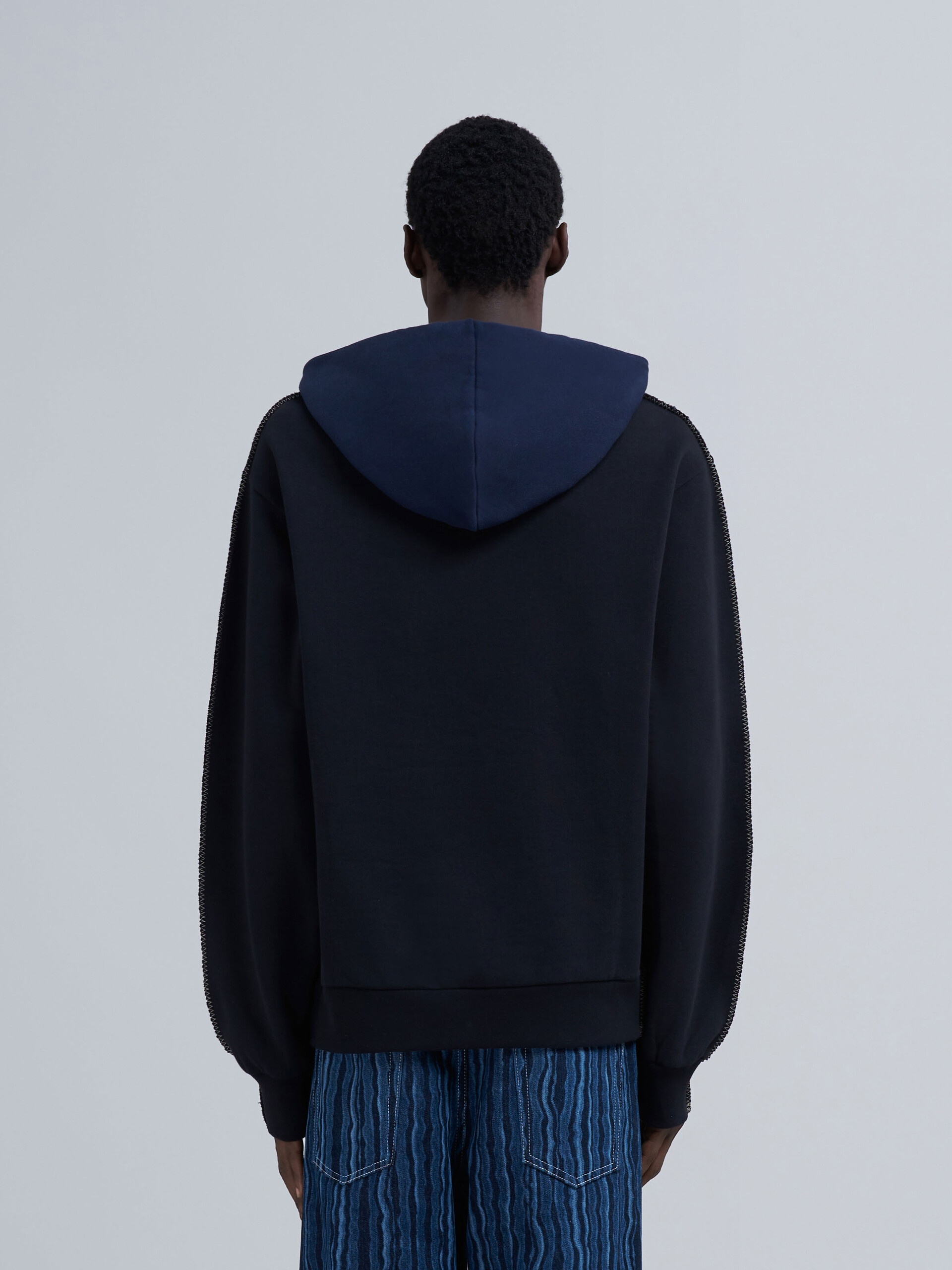 BIO COTTON HOODIE WITH MAXI POCKET - 3