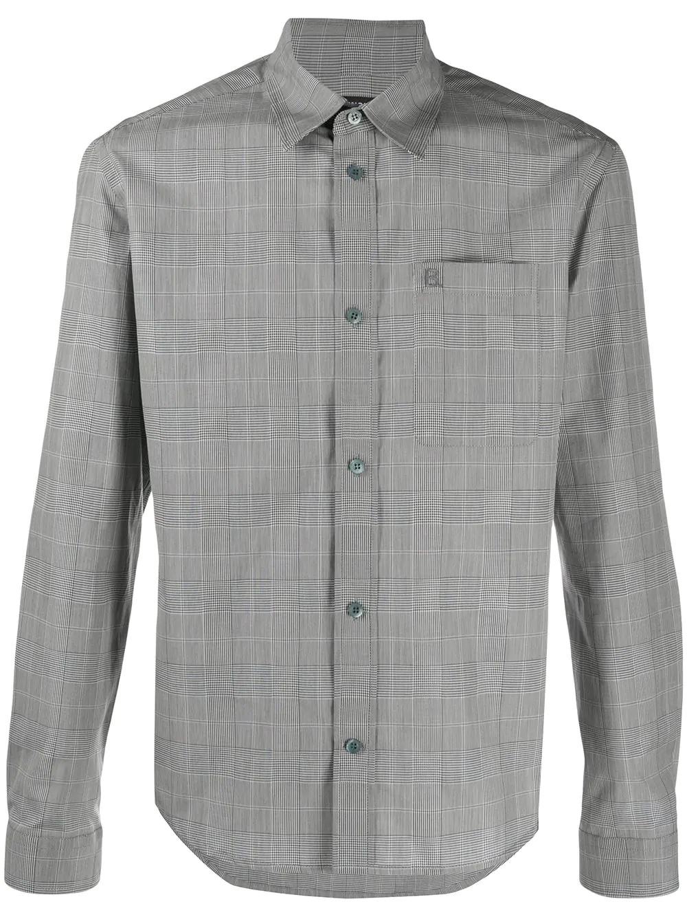 checked fitted shirt - 1