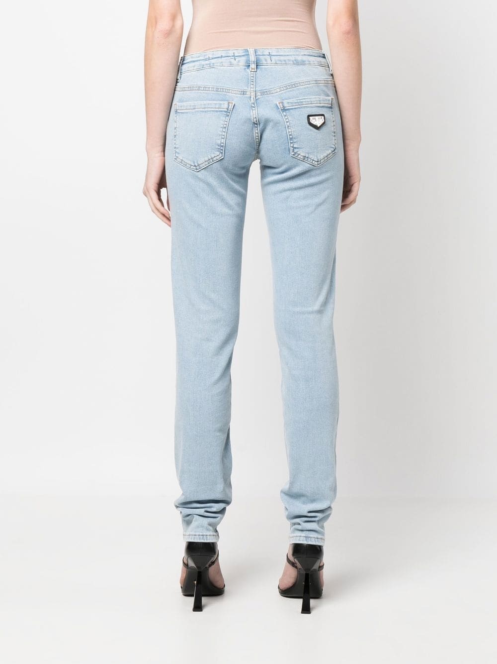 light-wash slim-cut jeans - 4