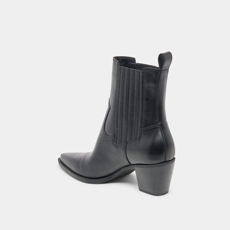 SLIM BOOTIES BLACK LEATHER 9