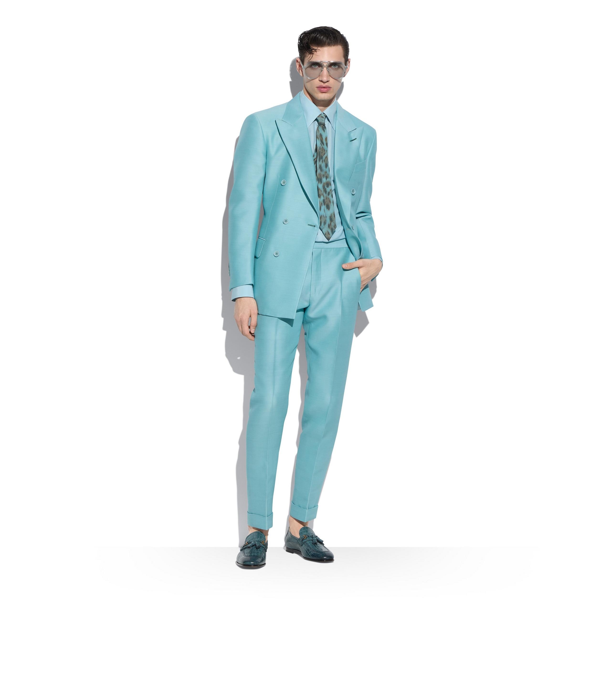 CHEETAH CREPE DE CHINE TIE - 4