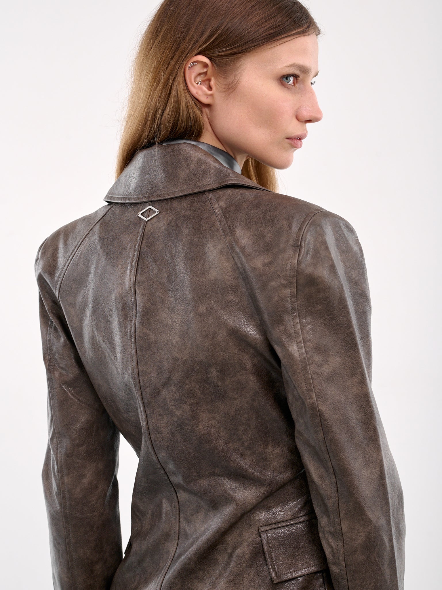 Faux Leather Coat - 4
