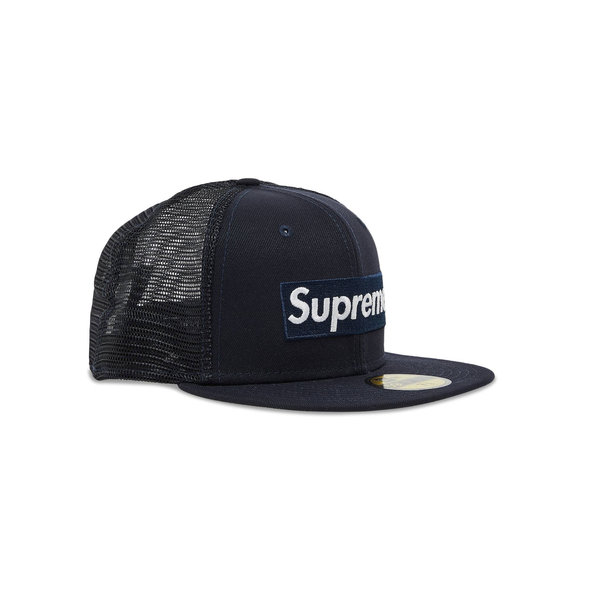 Supreme x New Era Box Logo Mesh Back 'Navy' - 2