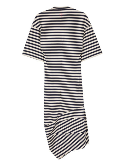 Plan C asymmetric striped T-shirt dress outlook