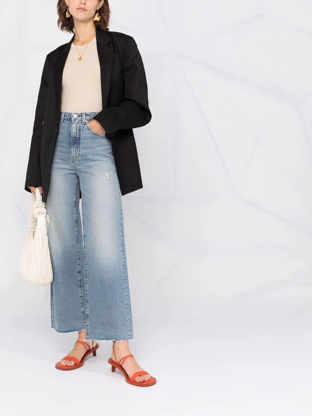 wide-leg organic jeans - 2