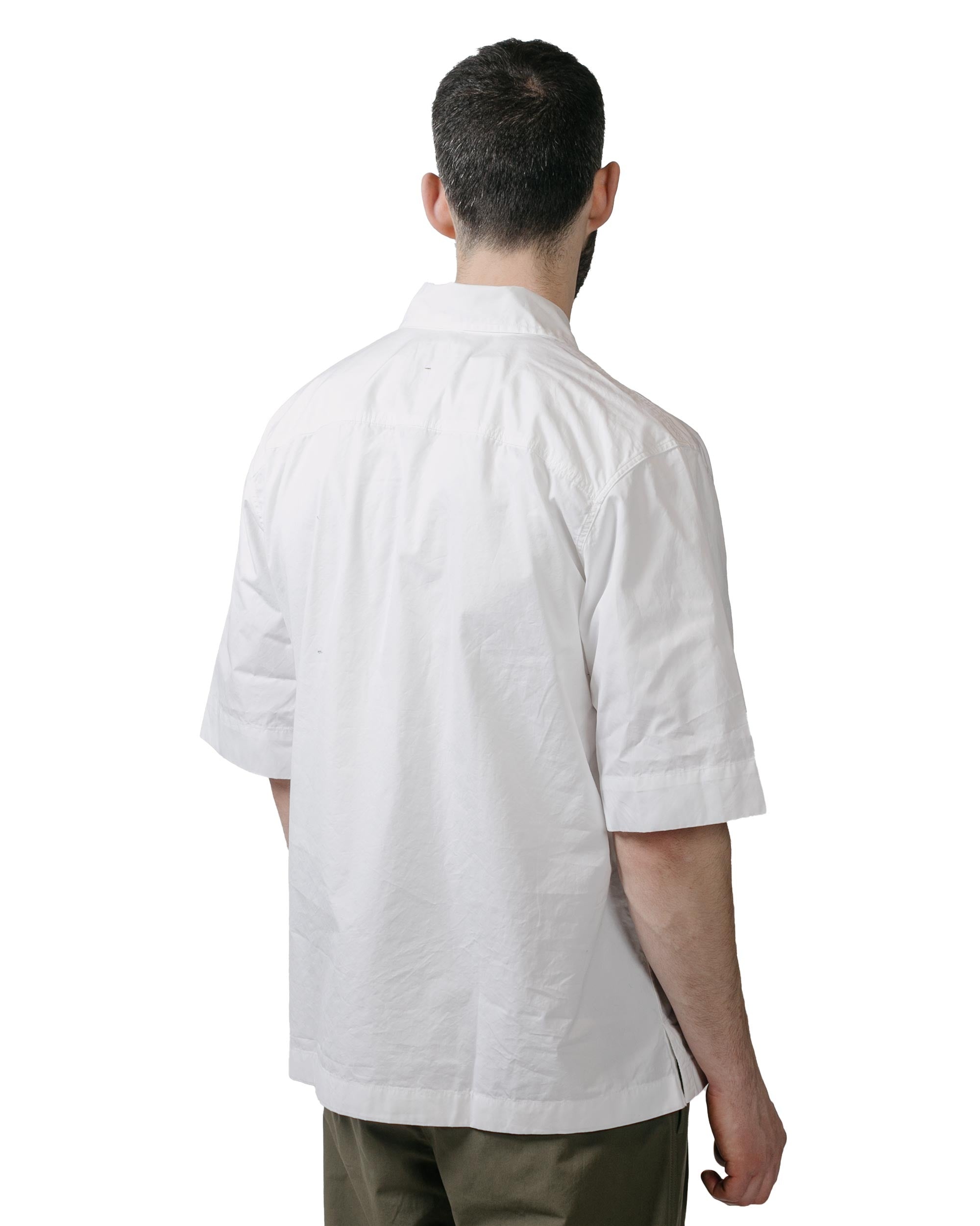 MHL S/S Flap Pocket Shirt Compact Cotton Poplin White - 3