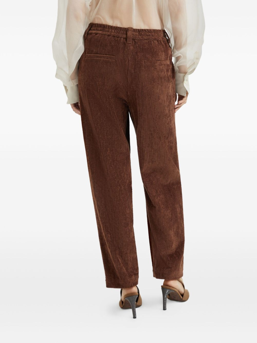 corduroy straight-leg trousers - 4