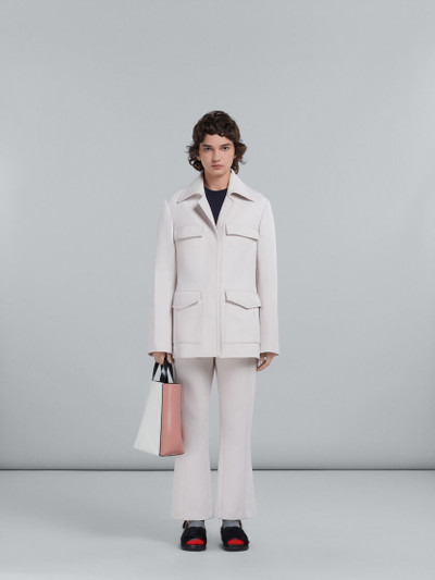 Marni MUSEO SOFT SMALL BAG IN WHITE AND PINK LEATHER outlook
