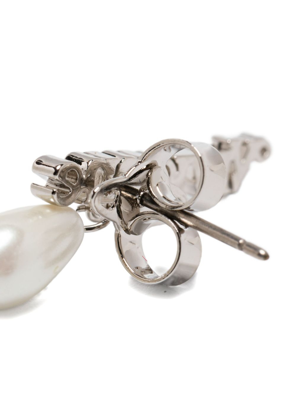pearl embellished drop earrings - 3