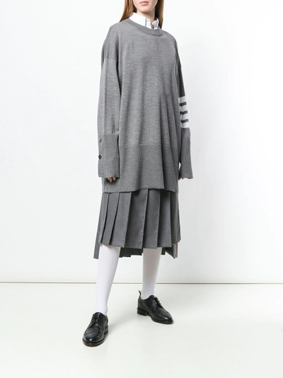 Thom Browne 4-Bar oversize jumper outlook