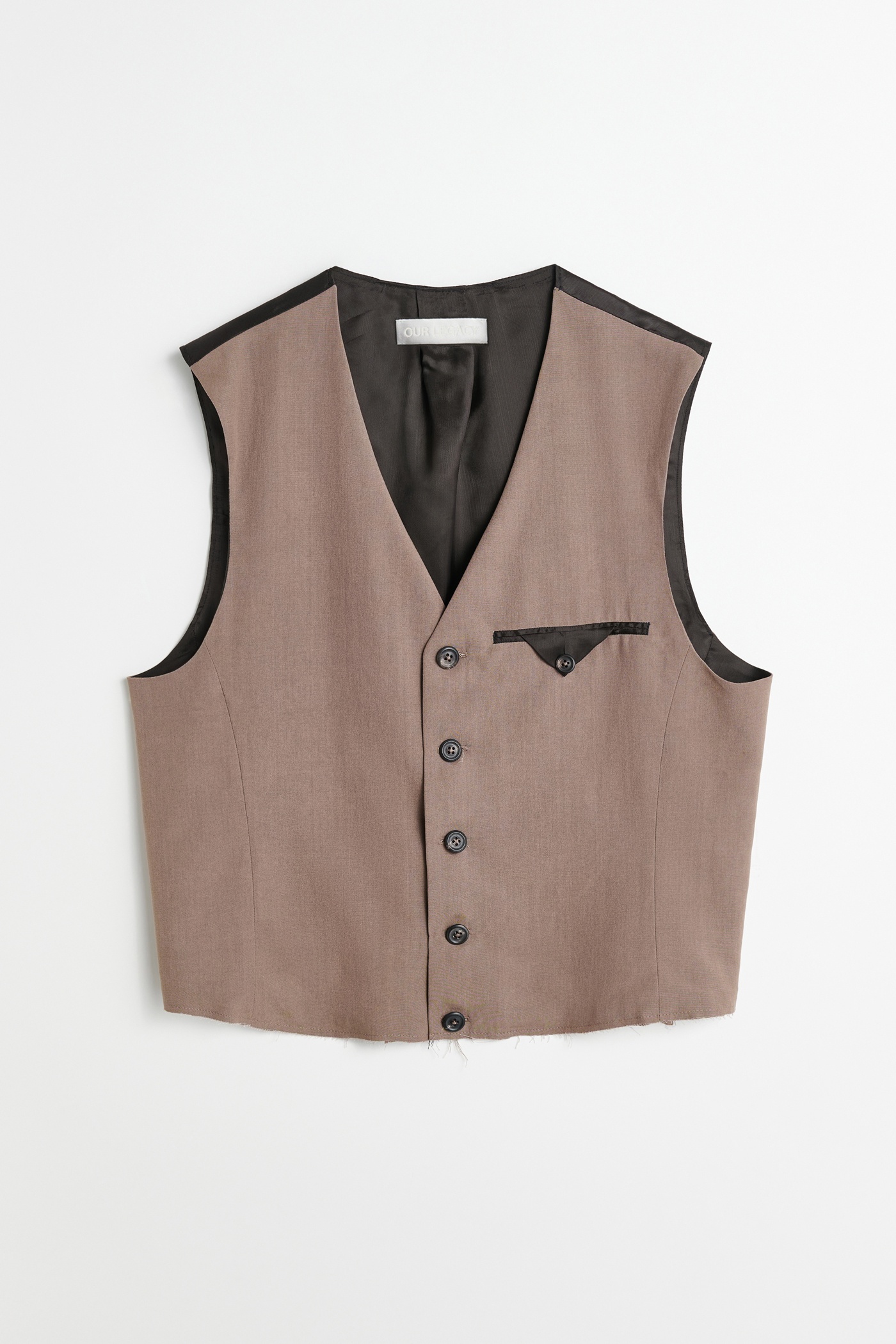 Cut Waistcoat Muddy Lavender Lyo Wool - 1