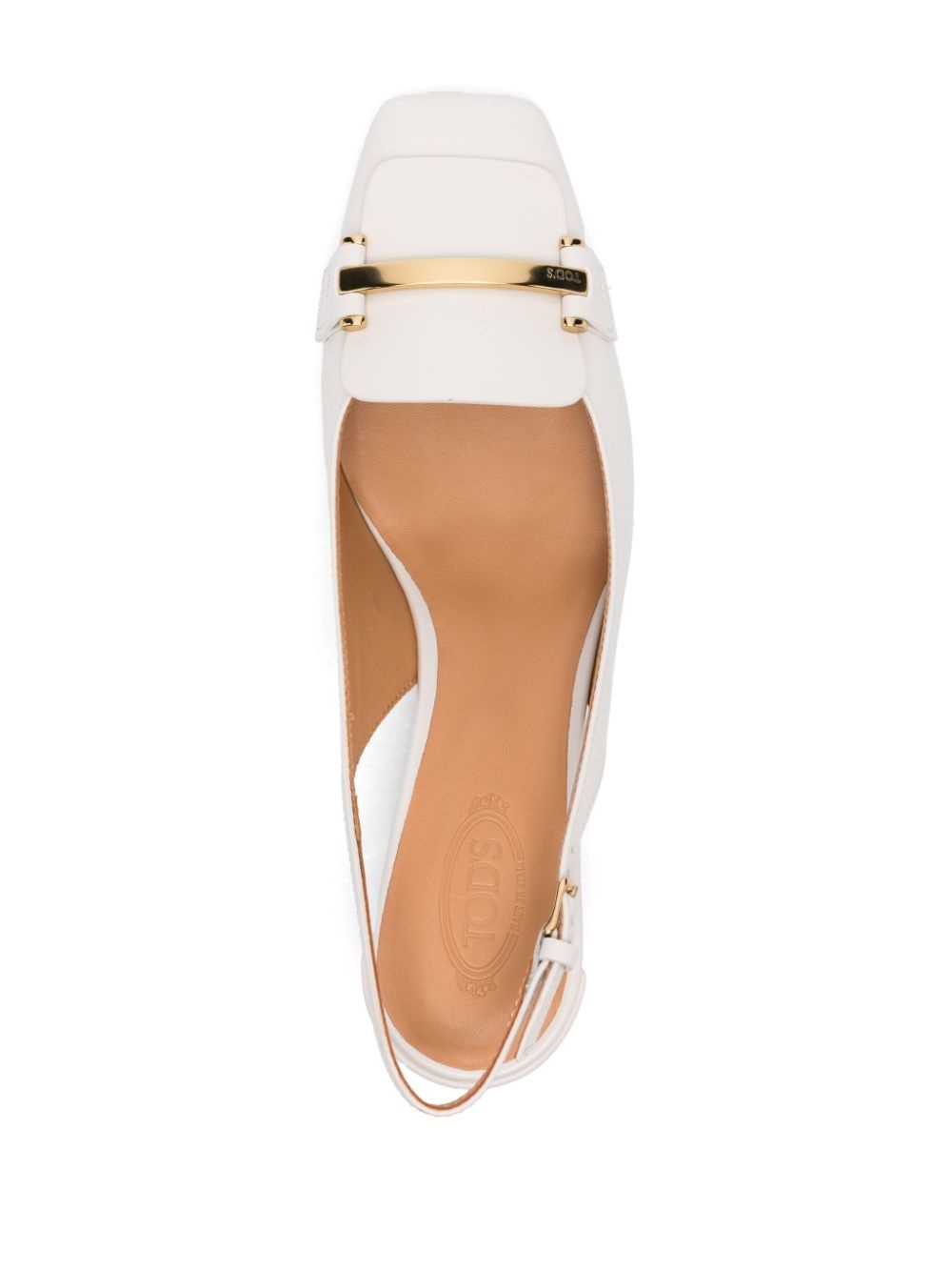 50mm leather slingback pumps - 4