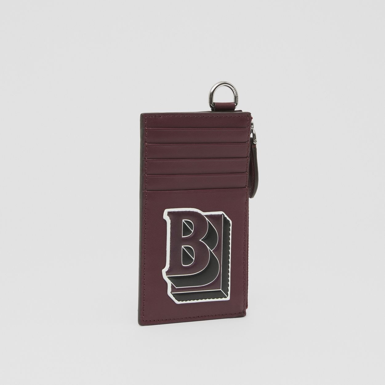 Letter Graphic Leather Card Case Lanyard - 6