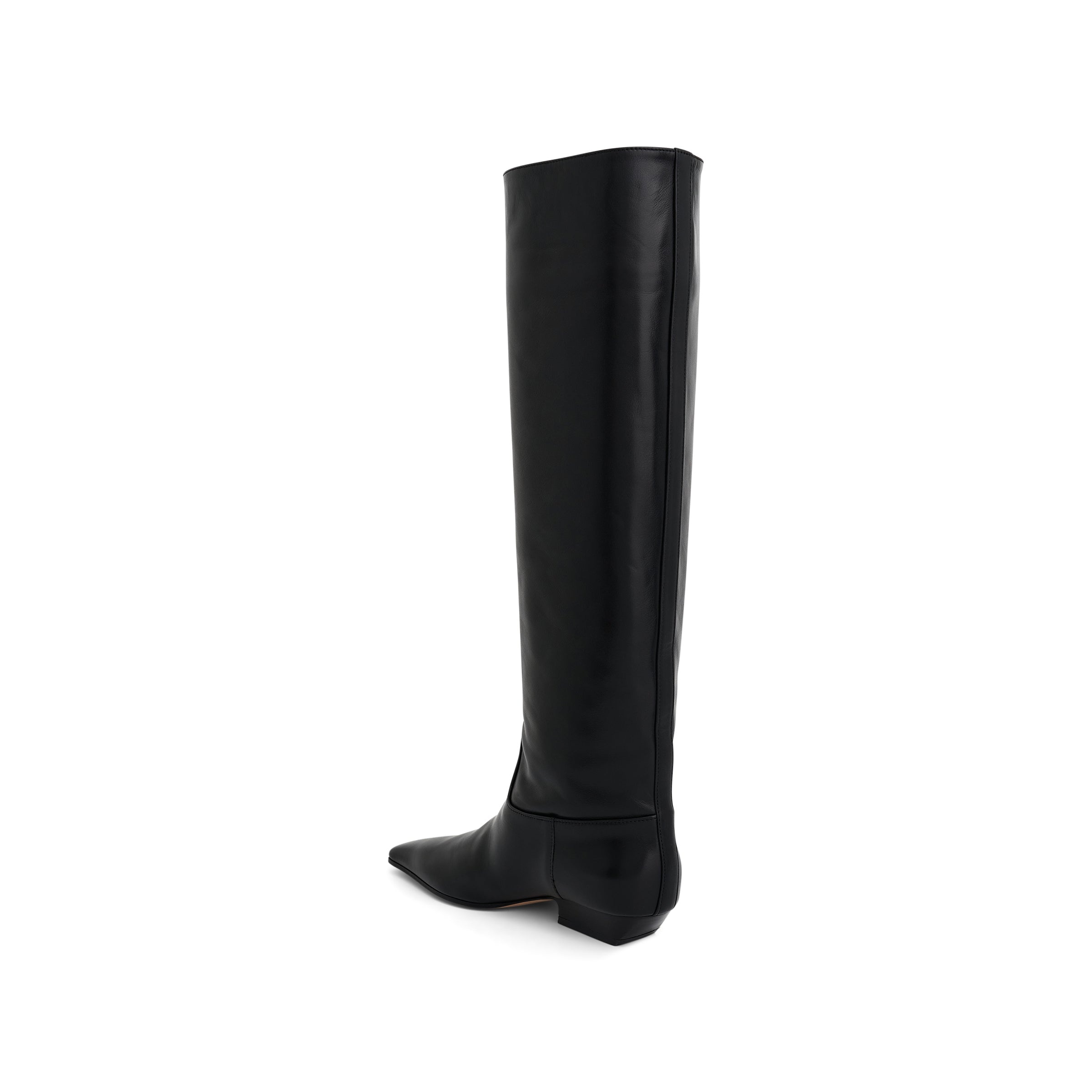 Marfa Classic Flat Knee High Boots in Black - 3