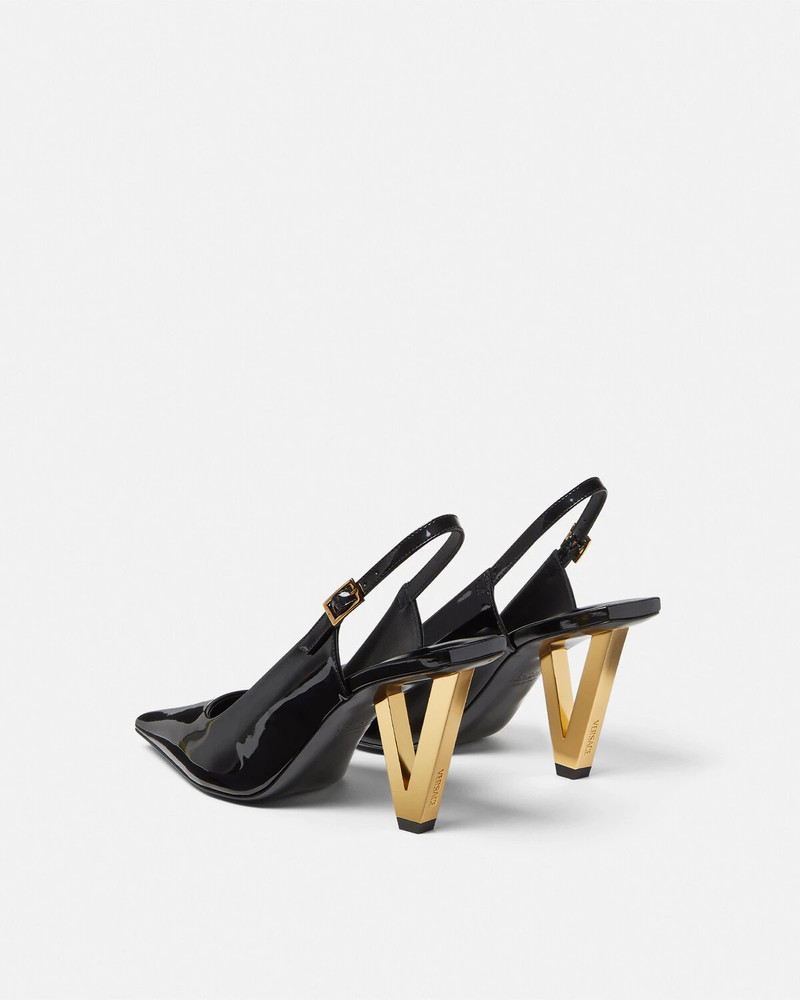 V2025 Patent Slingback Pumps 85 mm 3